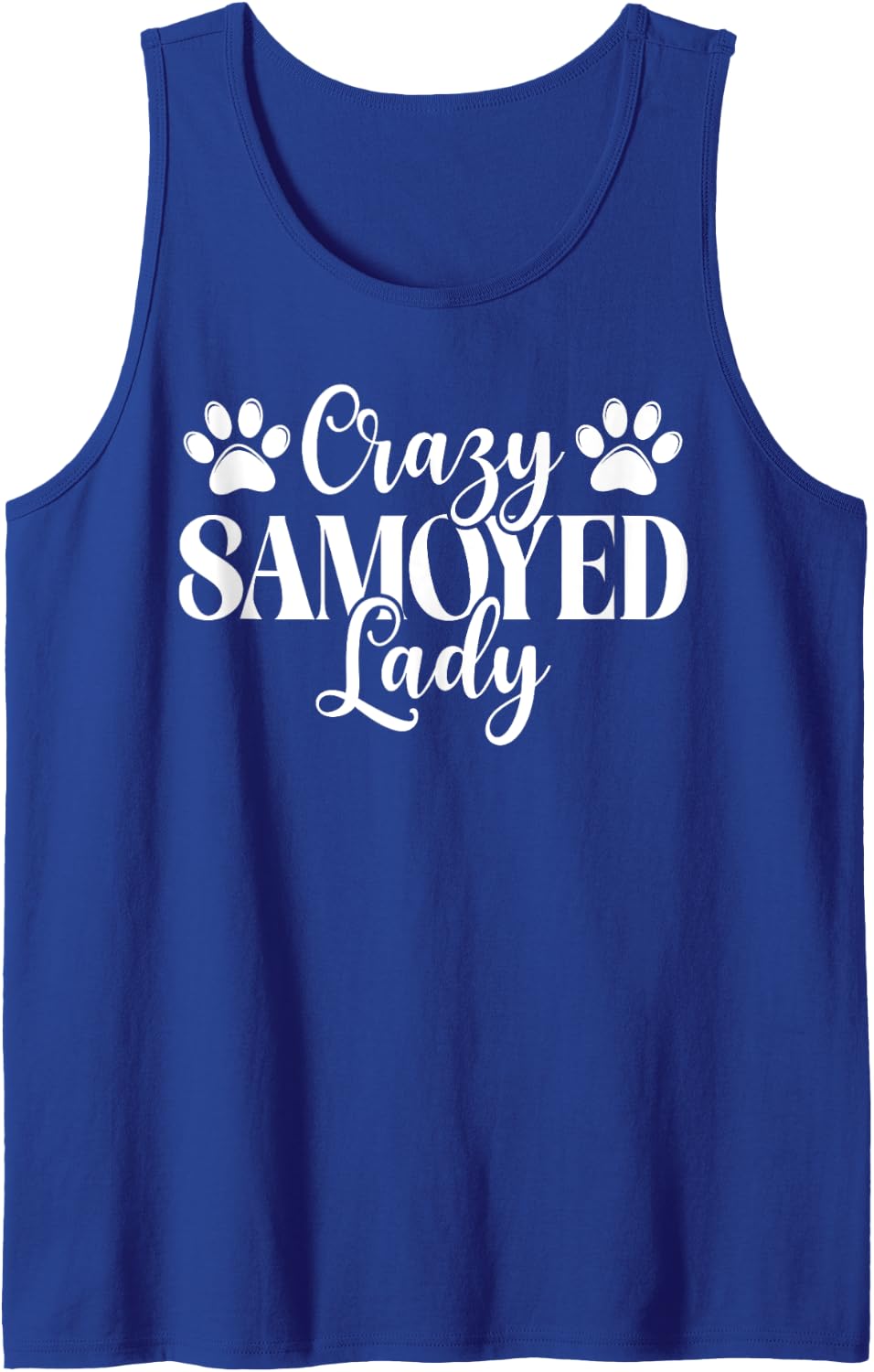 Crazy Samoyed Lady Samoyed Tank Top - Royal Blue