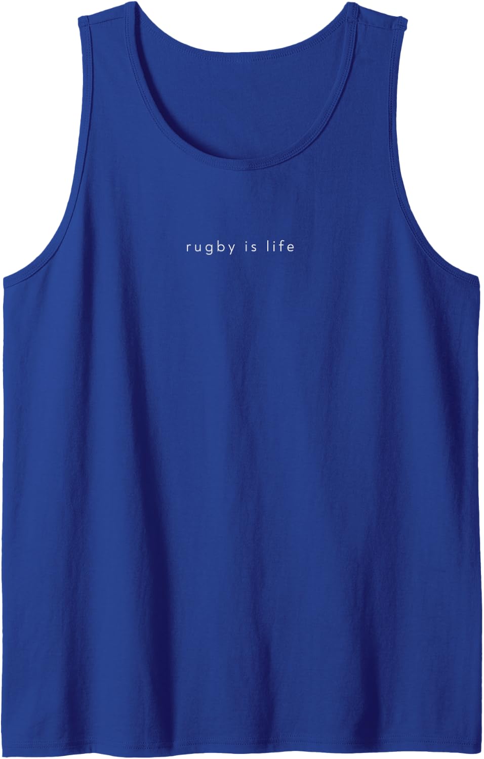 Rugby is Life Funny Minimalist Saying Tank Top - Royal Blue