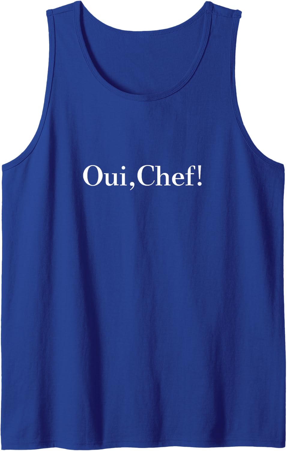 Oui, Chef! Culinary Foodie Sleeveless Tank Top - Royal Blue