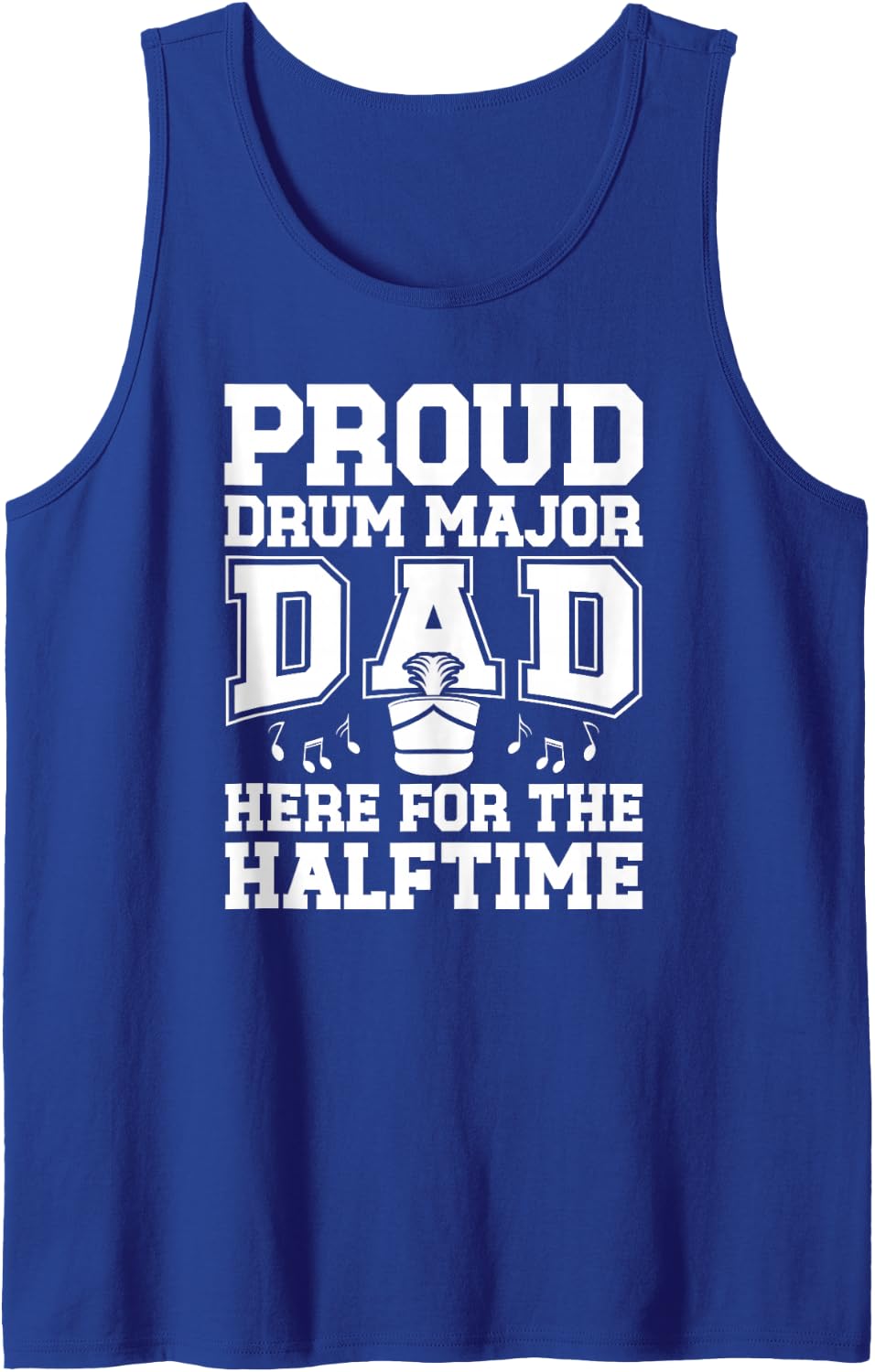 Men's Proud Drum Major Dad of A Drum Major Father Sleeveless Tank Top - Royal Blue