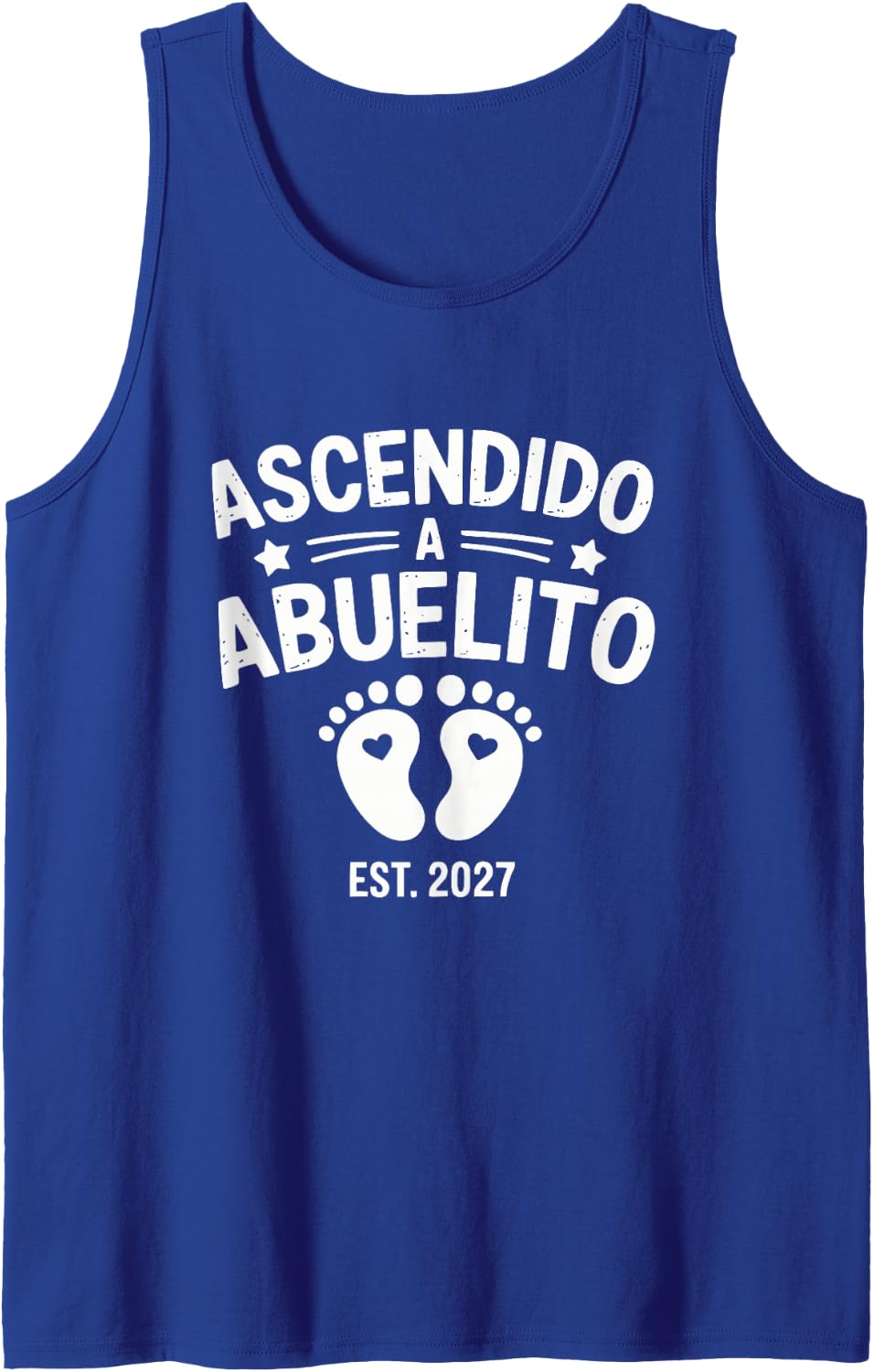 Men's Pies Baby Ascendido A Abuelito Est 2027 Granddad Orgulloso Tank Top - Royal Blue