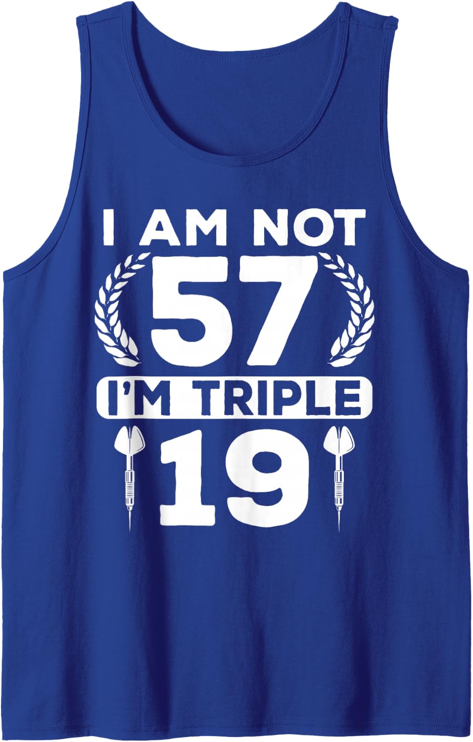 57. Birthday Dart Player Funny Darts Sleeveless Tank Top - Royal Blue