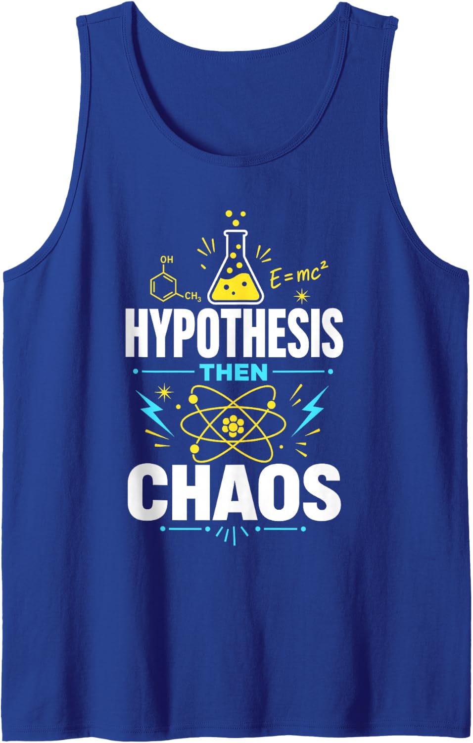 Nuclear Physics Science Atom E=mc2 Chemistry Sleeveless Tank Top - Royal Blue