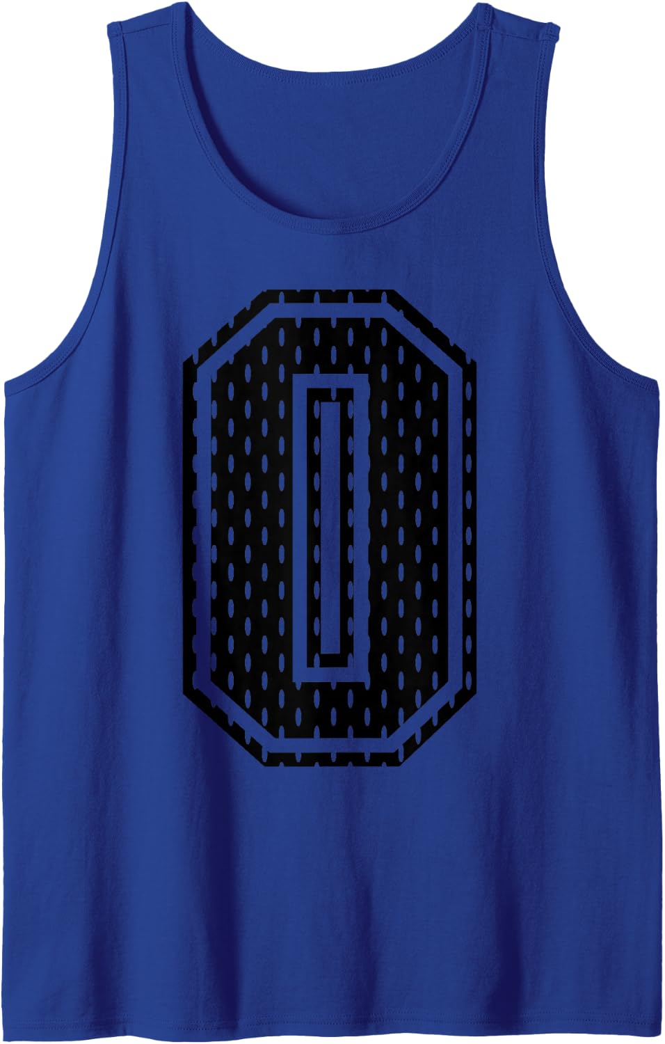 Black Number 0 Sports Fan #0 Jersey Shirt Team Player Tank Top - Royal Blue