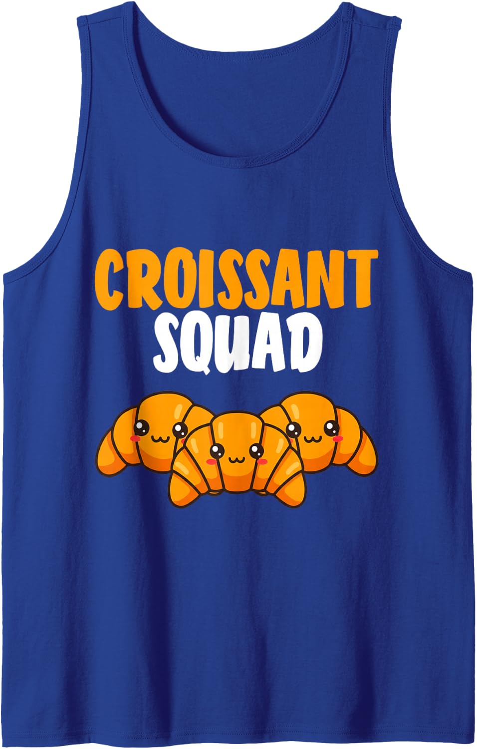 Croissant Squad Cute Croissants Tank Top - Royal Blue