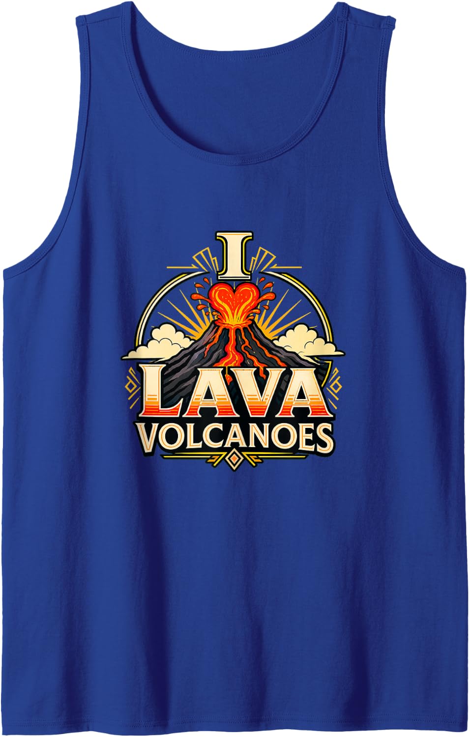 Volcano Lover Geology Earth Science Tank Top - Royal Blue