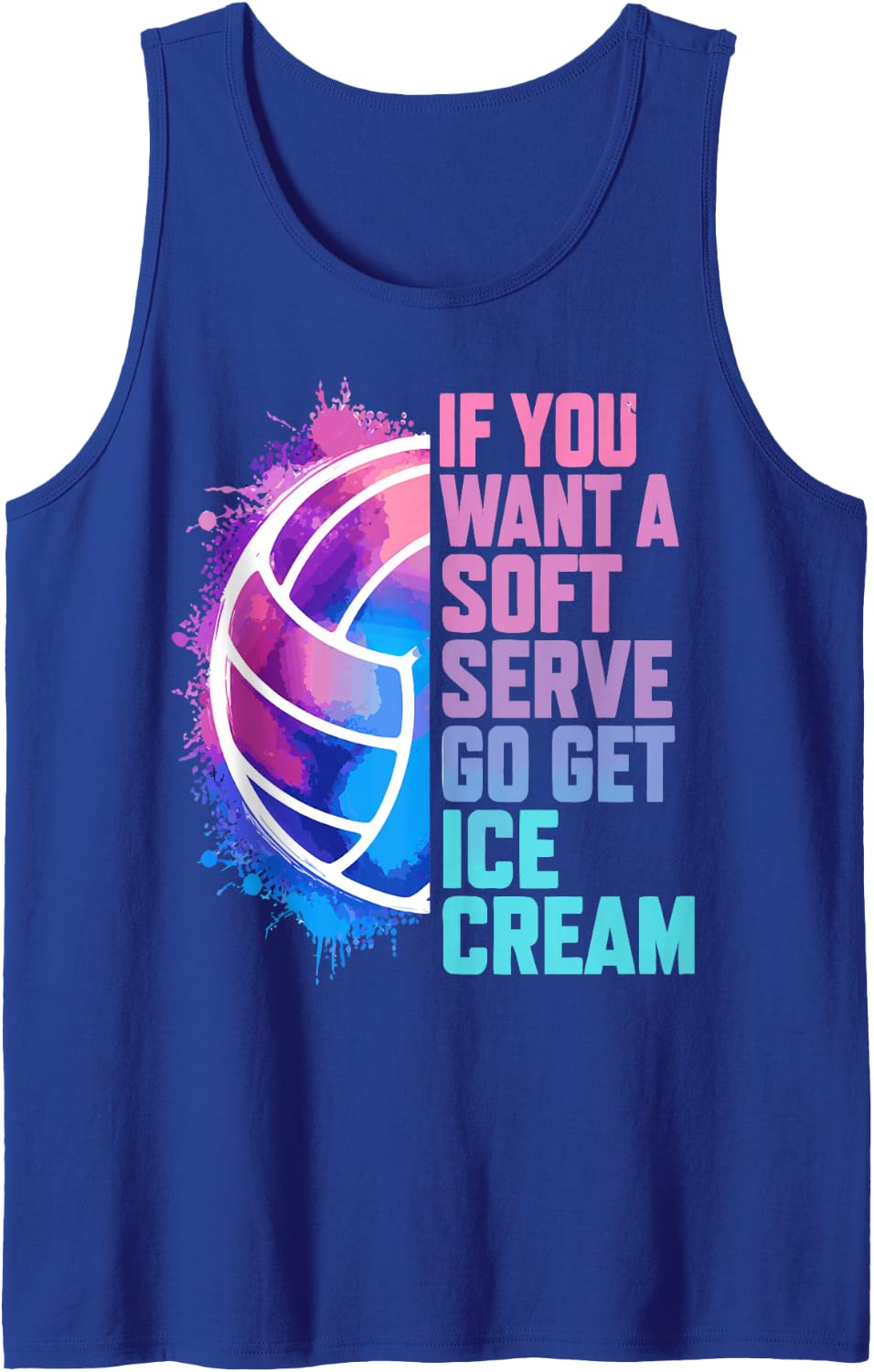 Funny Volleyball Player Serve Volleyball Team Tank Top - Royal Blue