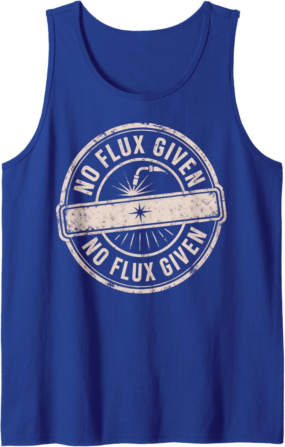 No Flux Given Funny Welder Humor Gift Men Women Sleeveless Tank Top - Royal Blue