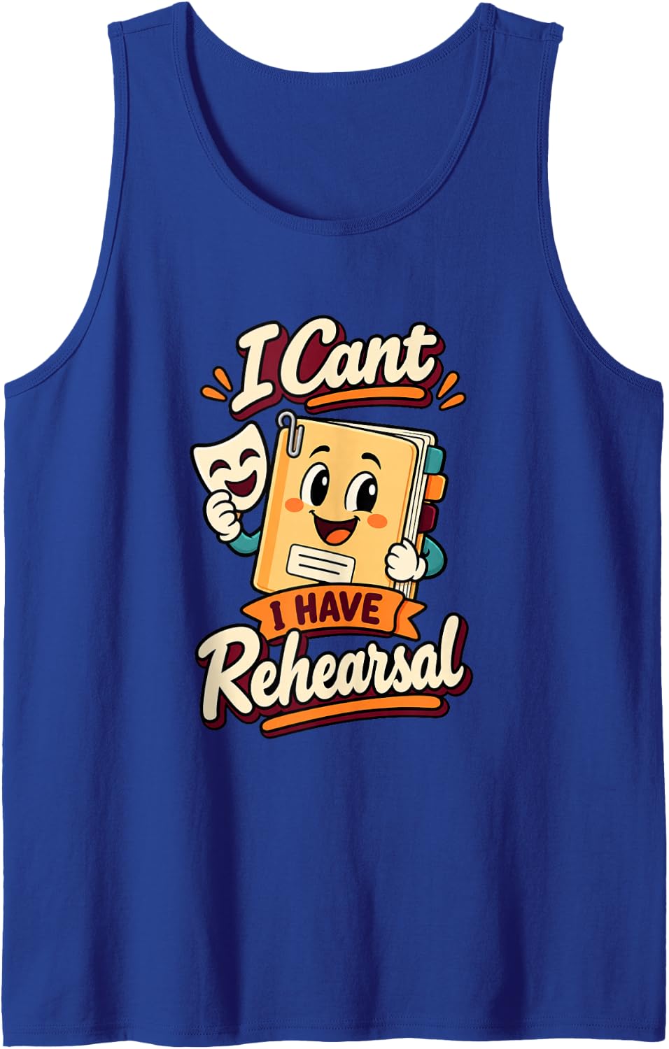 Drama Student Performing Arts Rehearsal Sleeveless Tank Top - Royal Blue