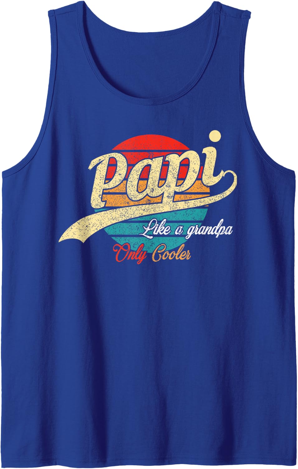 Papi Like A Grandpa Only Cooler Tank Top - Royal Blue