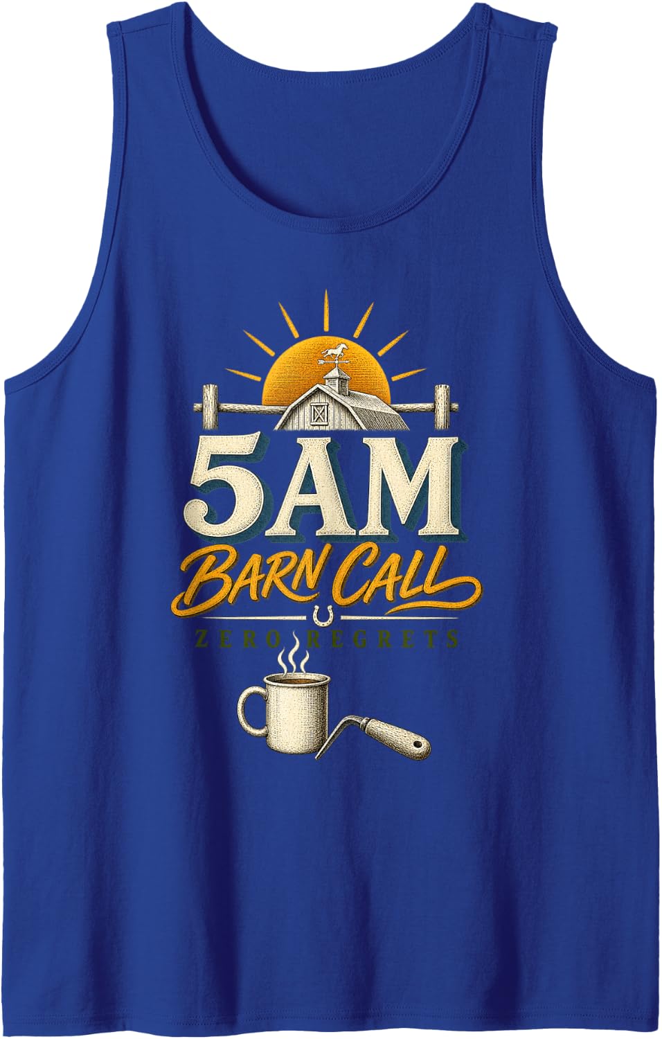 Barn Life Horse Lover Equestrian Horseback Riding Women Sleeveless Tank Top - Royal Blue