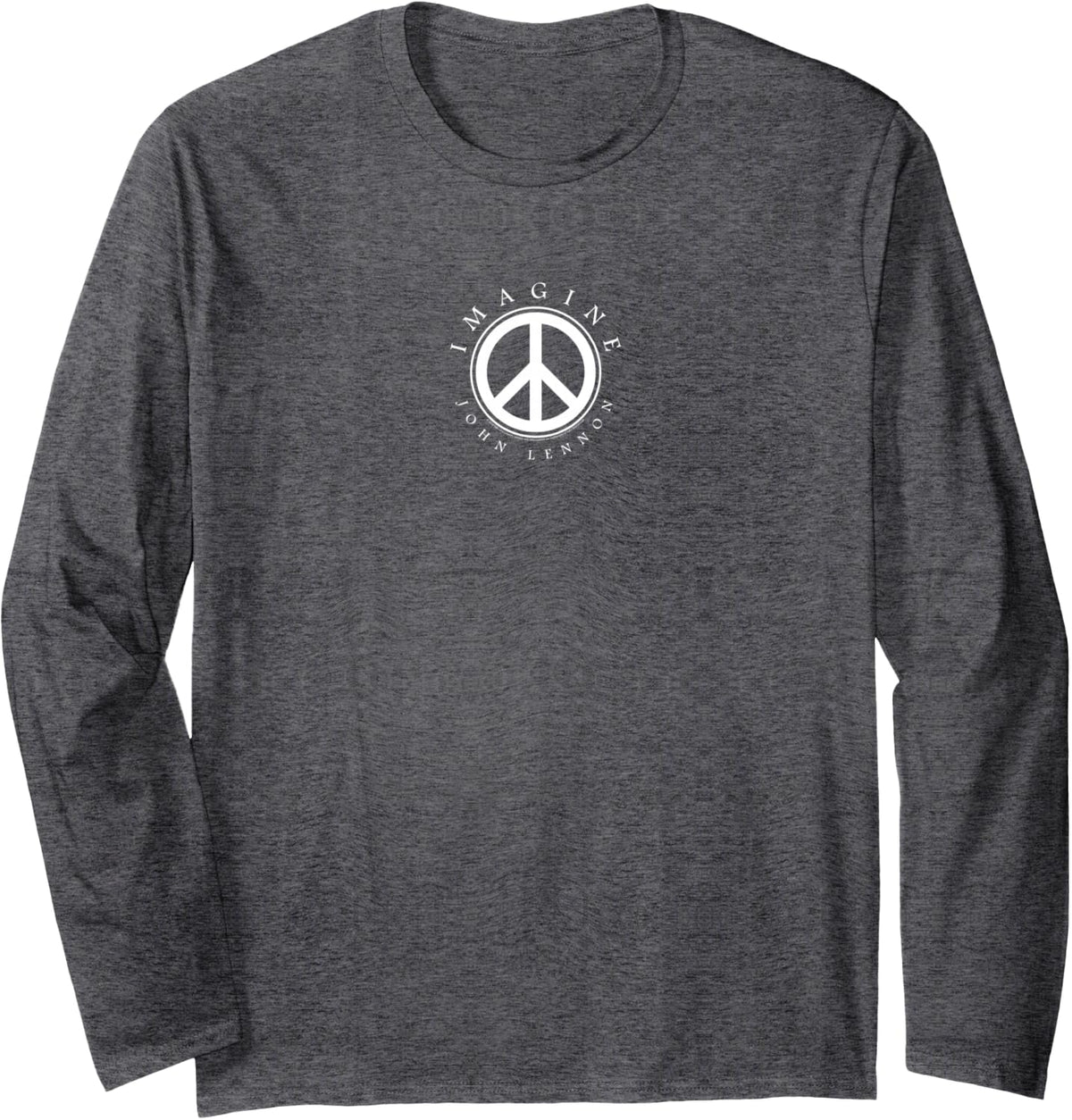 John Lennon - Imagine Long Sleeve T-Shirt - Adult Unisex Dark Heather Grey