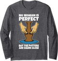 Pottery Long Sleeve T-Shirt - Adult Unisex Dark Heather Grey