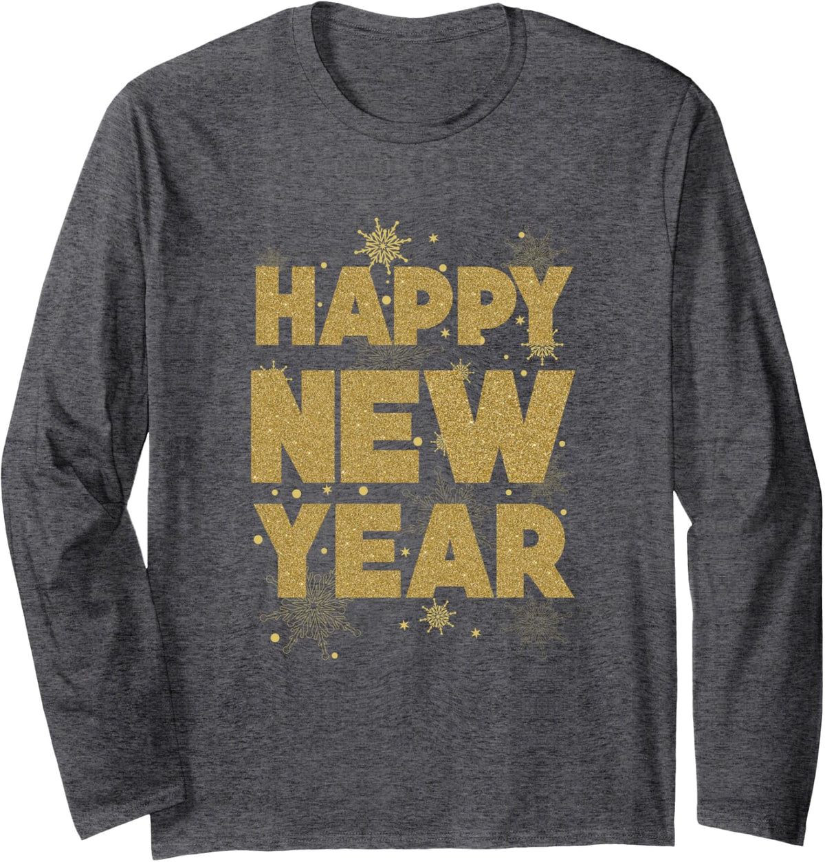 Happy New Year Fireworks New Year's Eve Party New Year Long Sleeve T-Shirt - Adult Unisex Dark Heather Grey