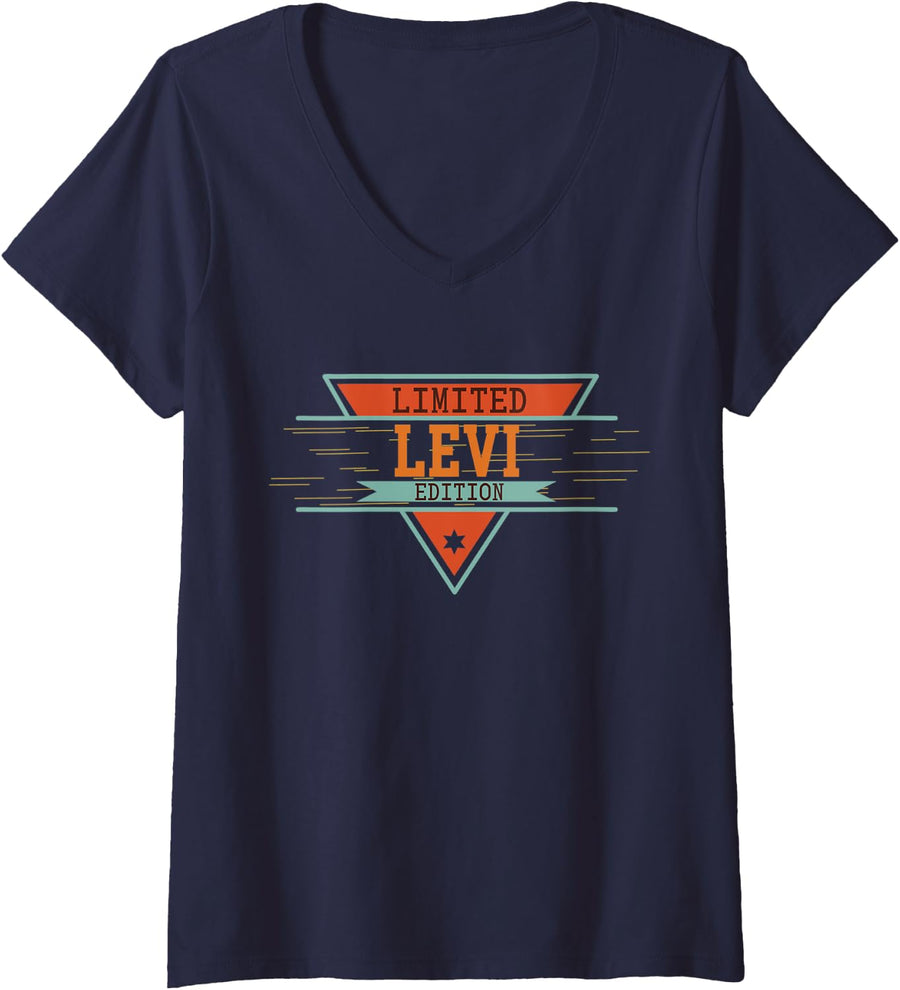 Womens Limited Levi Edition V-Neck T-Shirt - Navy Blue