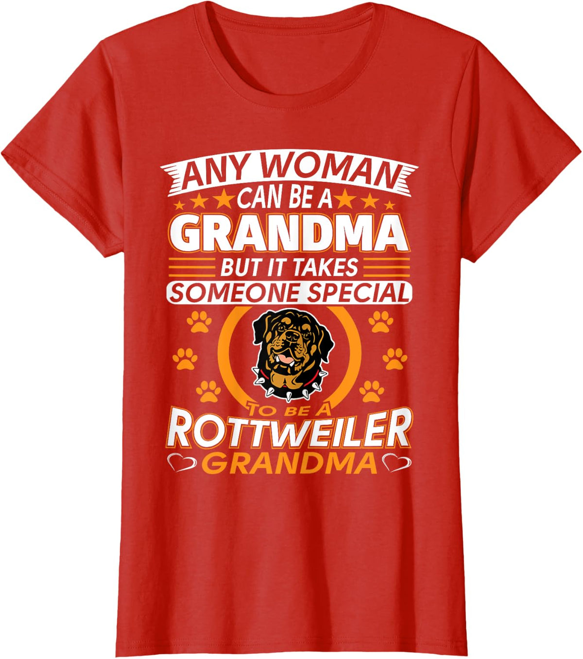 Rottweiler Lover Grandma Best Gifts Idea Rottweiler Grandma T-Shirt - Red