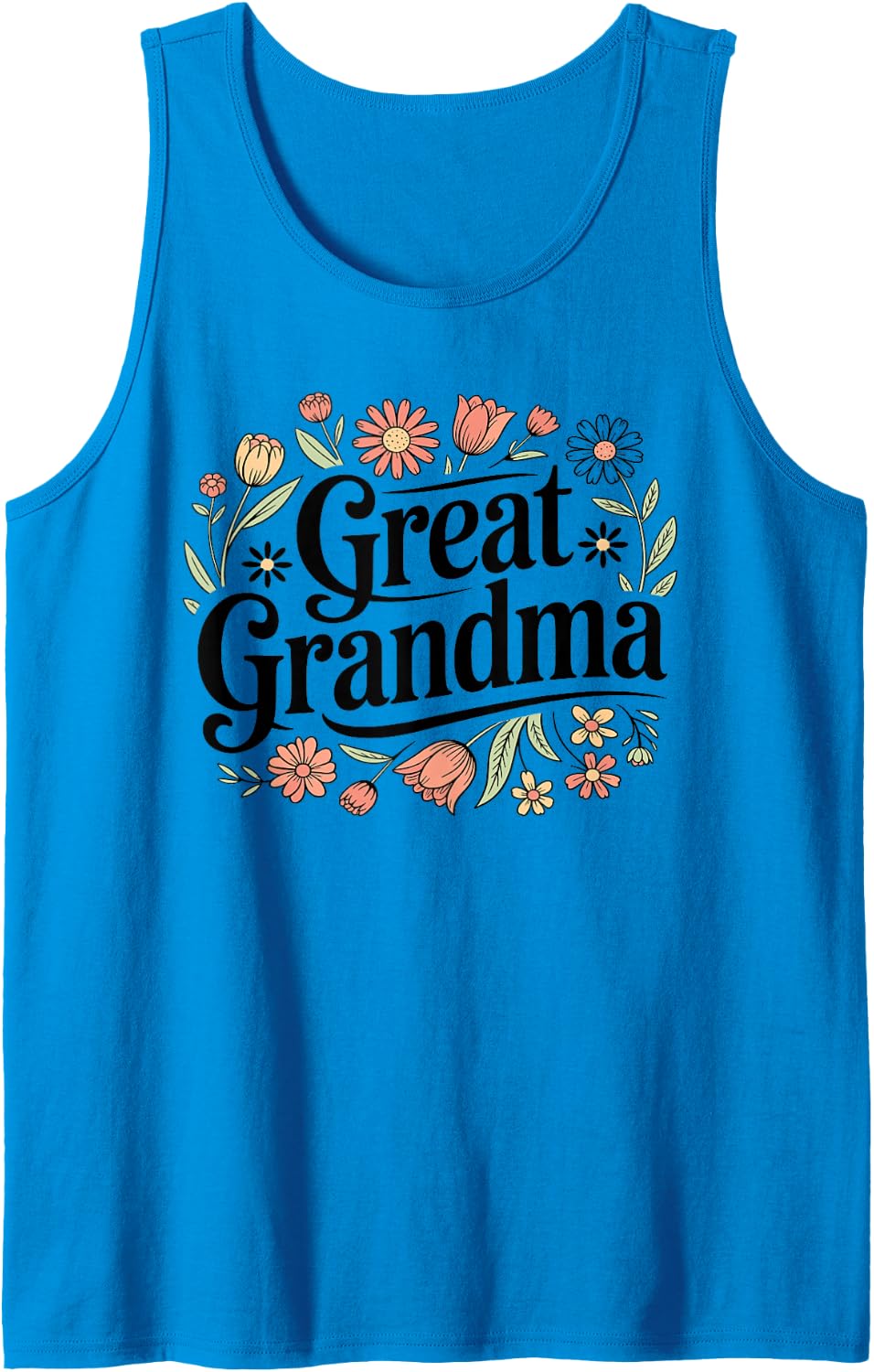 Wildflowers Great Grandma Floral Mother's Day Great Grandma Tank Top - Sapphire Blue