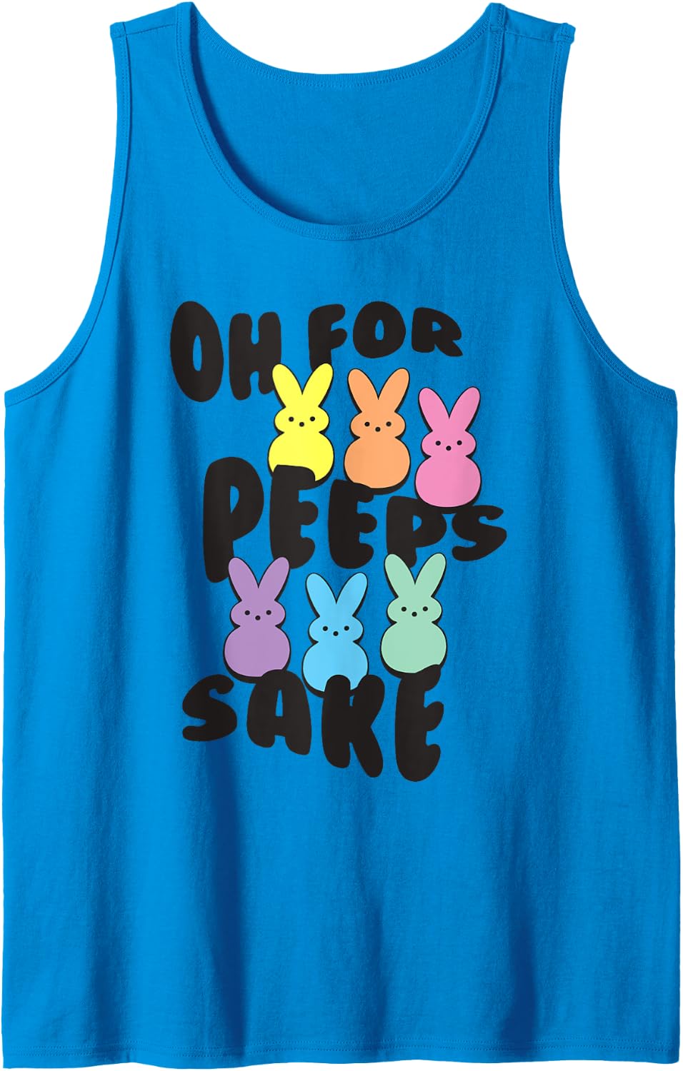 Peeps Easter Oh For Peeps Sake Group Of Bunnies Tank Top - Sapphire Blue