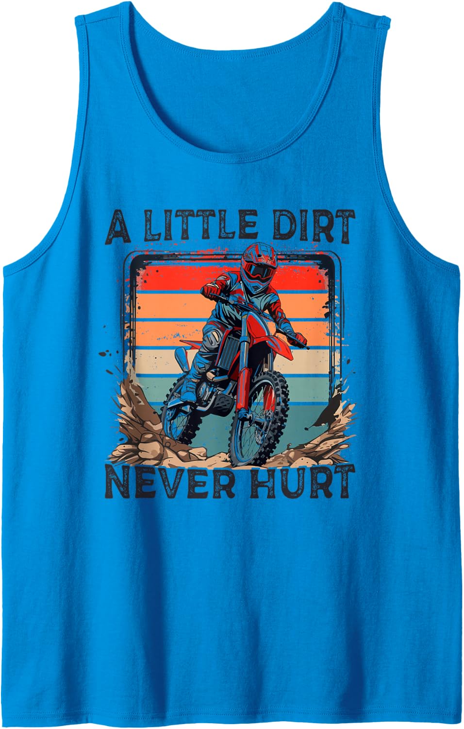 Motocross Outfit Dirt Bike Accessories Boys Girls Men Women Tank Top - Sapphire Blue