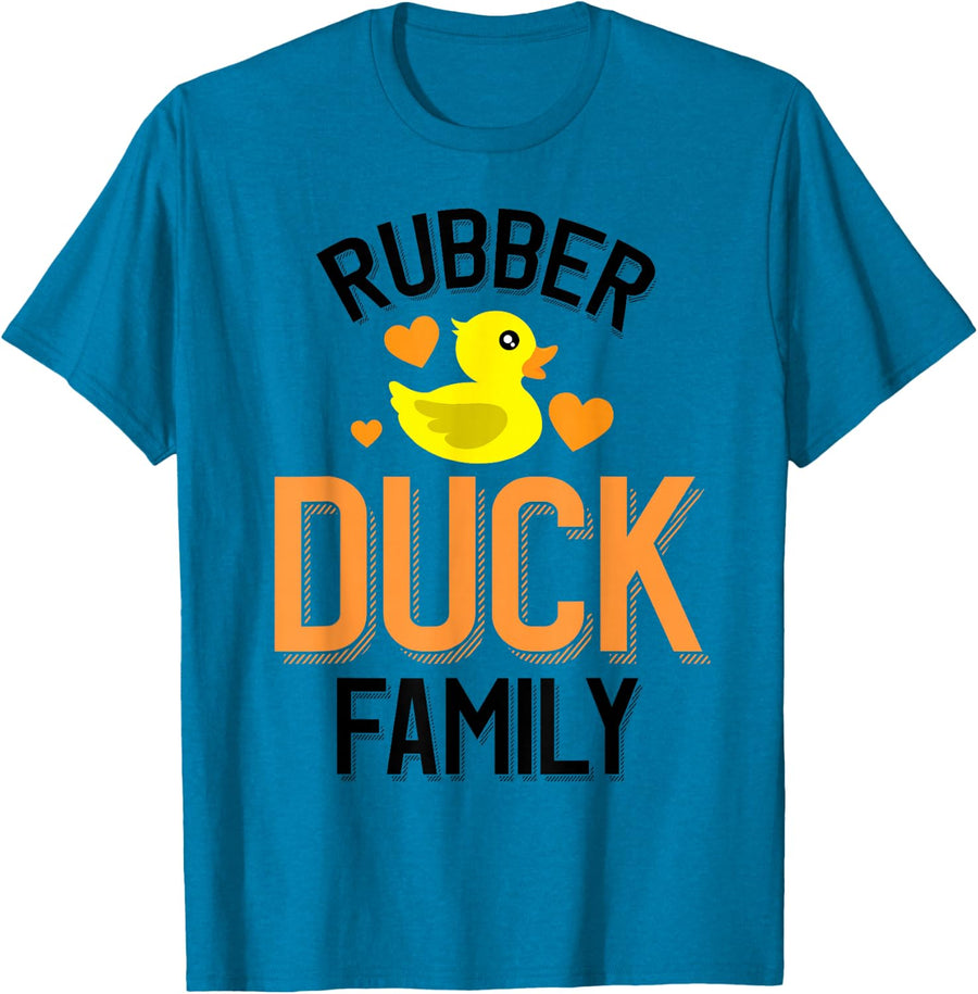 Cute Rubber Duck Family Duckie Lover T-Shirt - Sapphire Blue