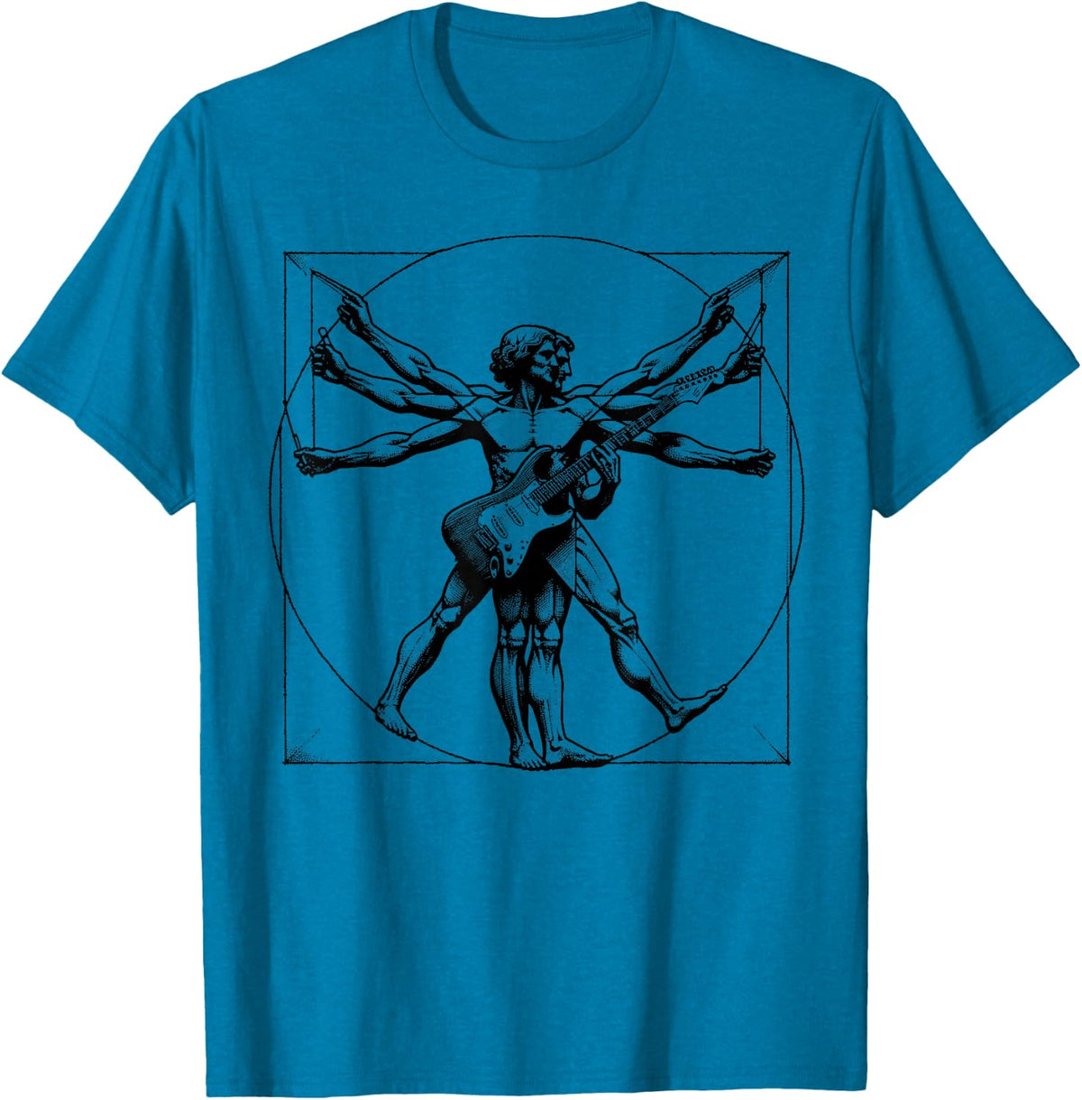 Guitar Man Guitar Player Musicians Guitar Gifts For Men T-Shirt - Sapphire Blue