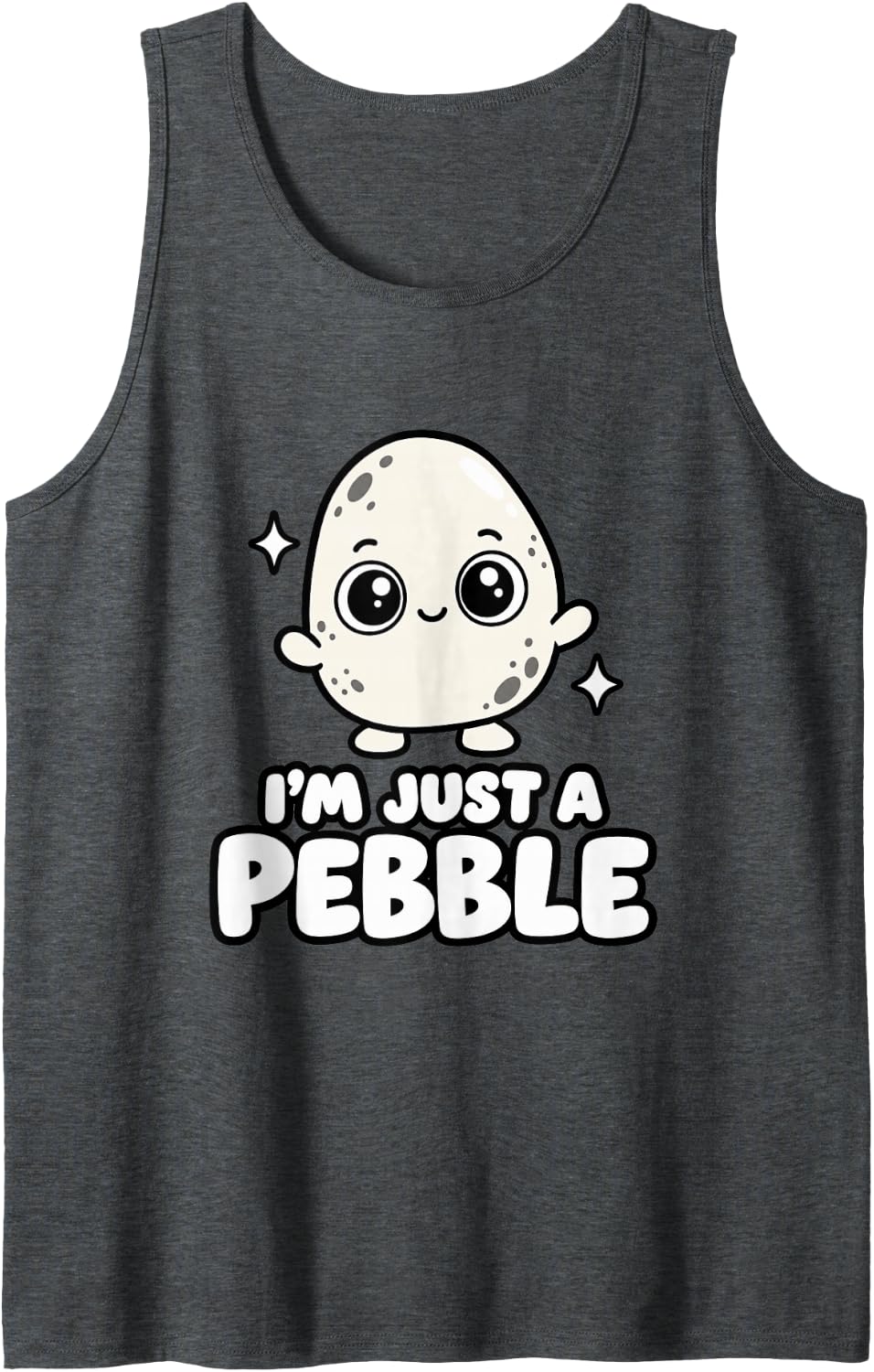 Geology I'm Just A Pebble Funny Cute Mineral Rock Kids Sleeveless Tank Top - Dark Heather Grey