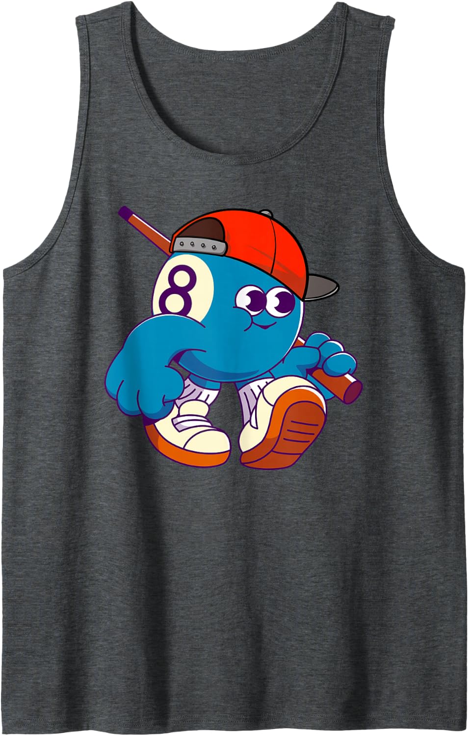 Funny Billiards Art Billiards Playing Pool Players Nature Tank Top - Dark Heather Grey
