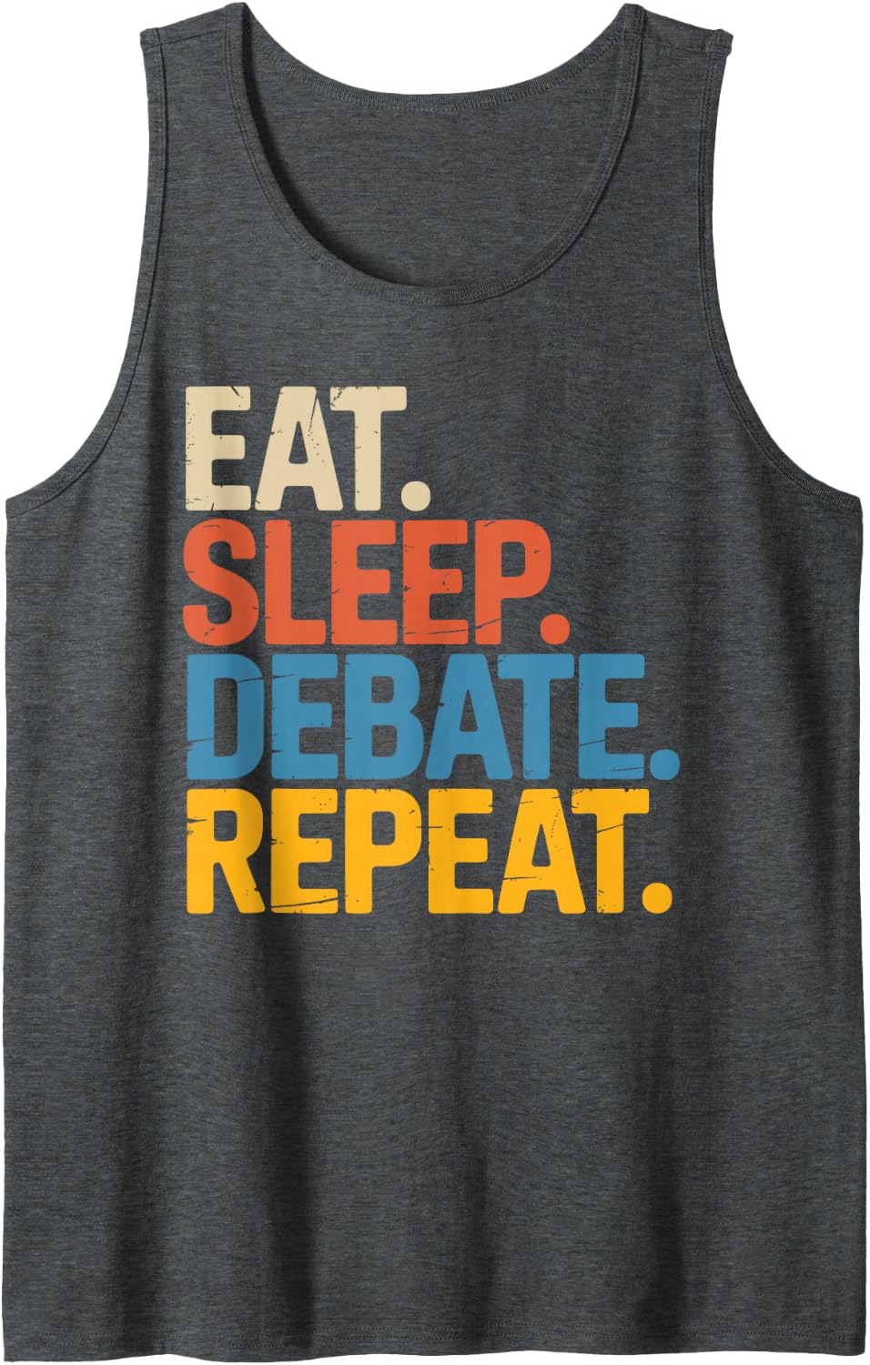Debate Art for Men Women Kids Master of The Rebuttal Debate Tank Top - Dark Heather Grey