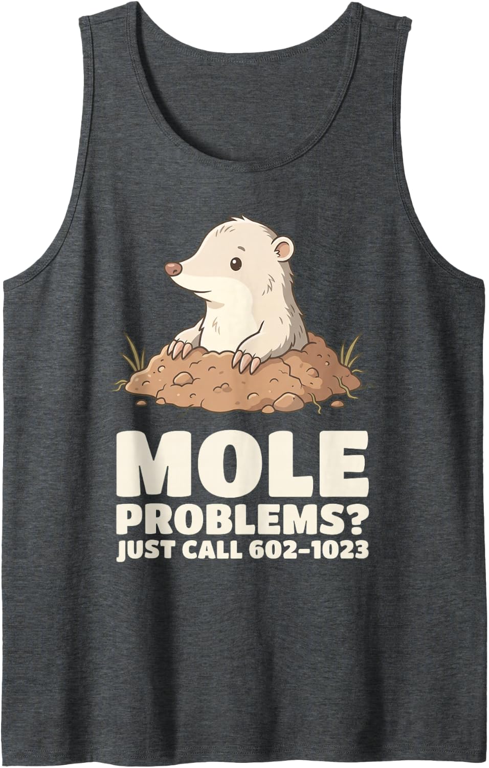 Mole Day Chemistry Gift Hunter Chemist Tank Top - Dark Heather Grey