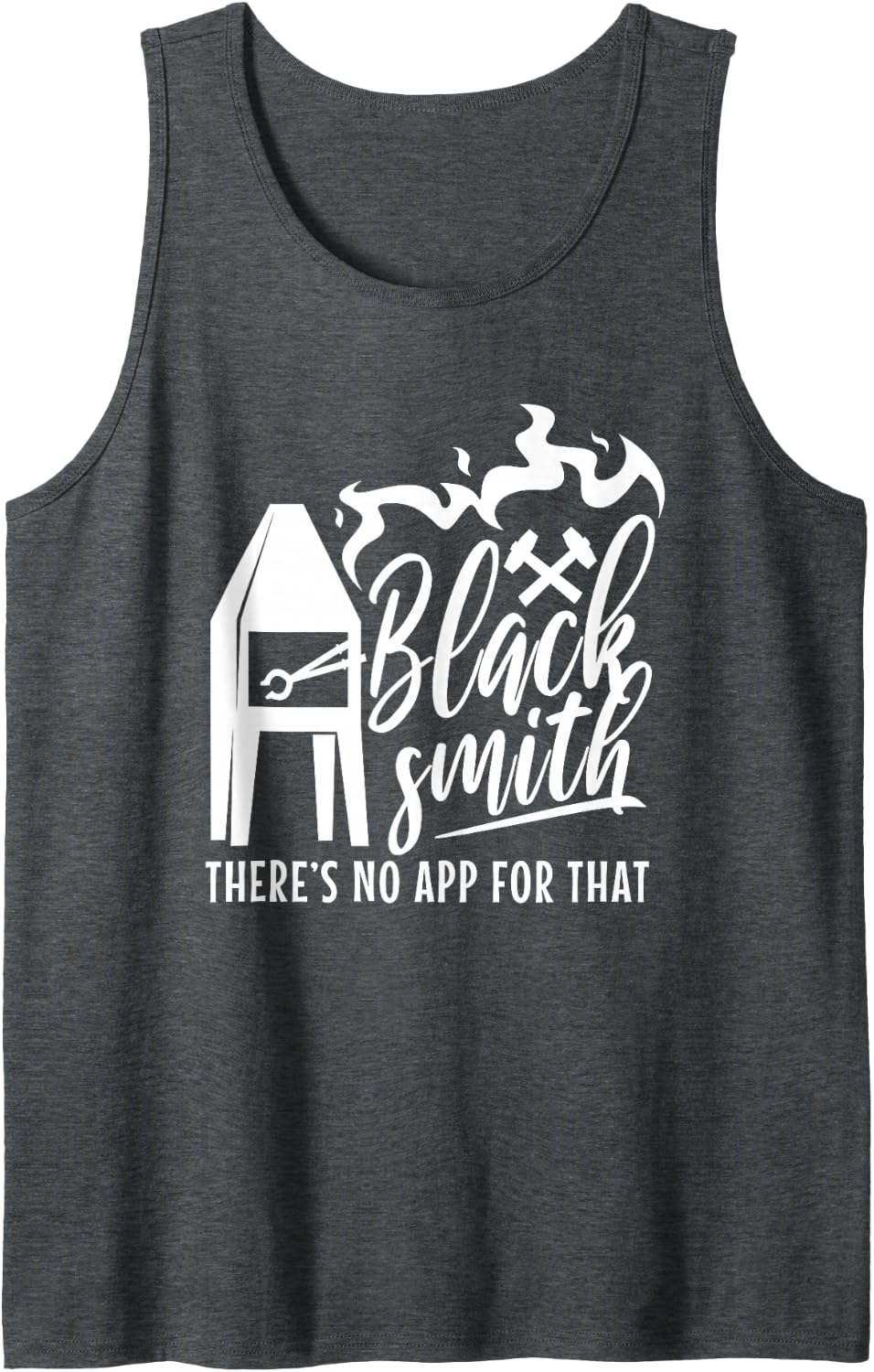 Blacksmith There's no app for that Sleeveless Tank Top - Dark Heather Grey