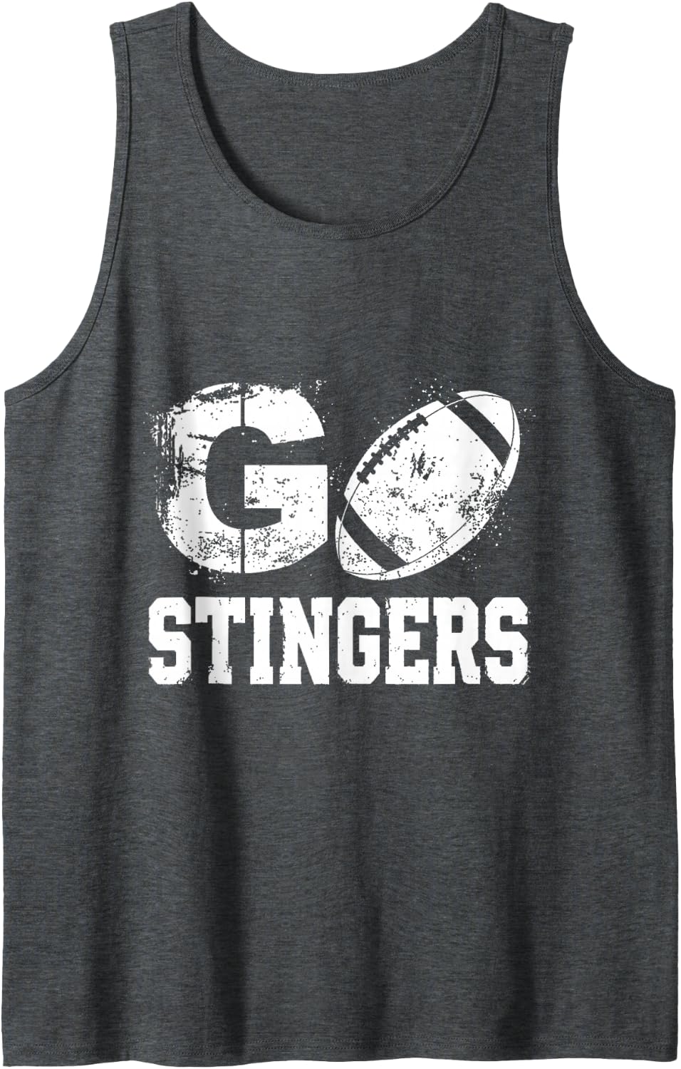 G Stingers Football Team Spirit Sleeveless Tank Top - Dark Heather Grey