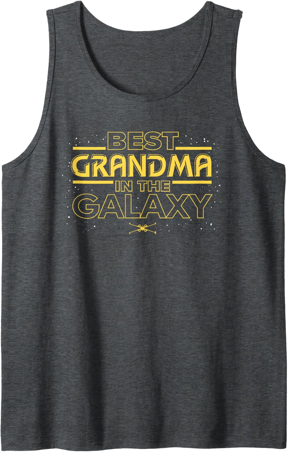 Star Wars Best Grandma in the Galaxy Birthday Mother’s Day Tank Top - Dark Heather Grey