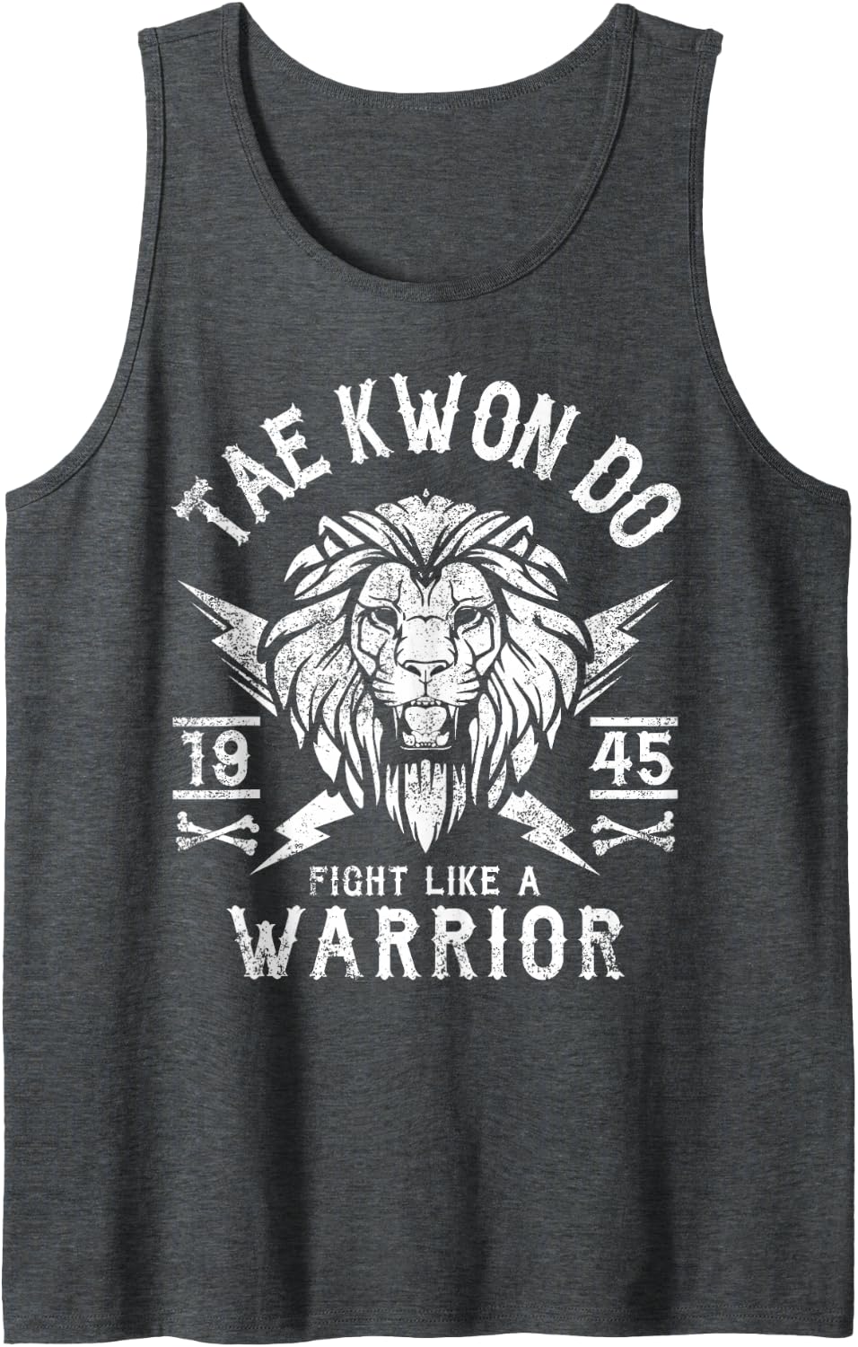 TKD Taekwon Clothing Tae Kwon Do Apparel - Taekwondo Tank Top - Dark Heather Grey