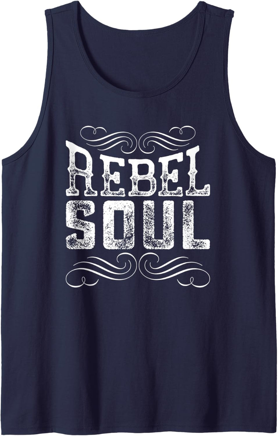 Rebel Soul Country Girls Guys Southern Gals Tank Top - Navy Blue