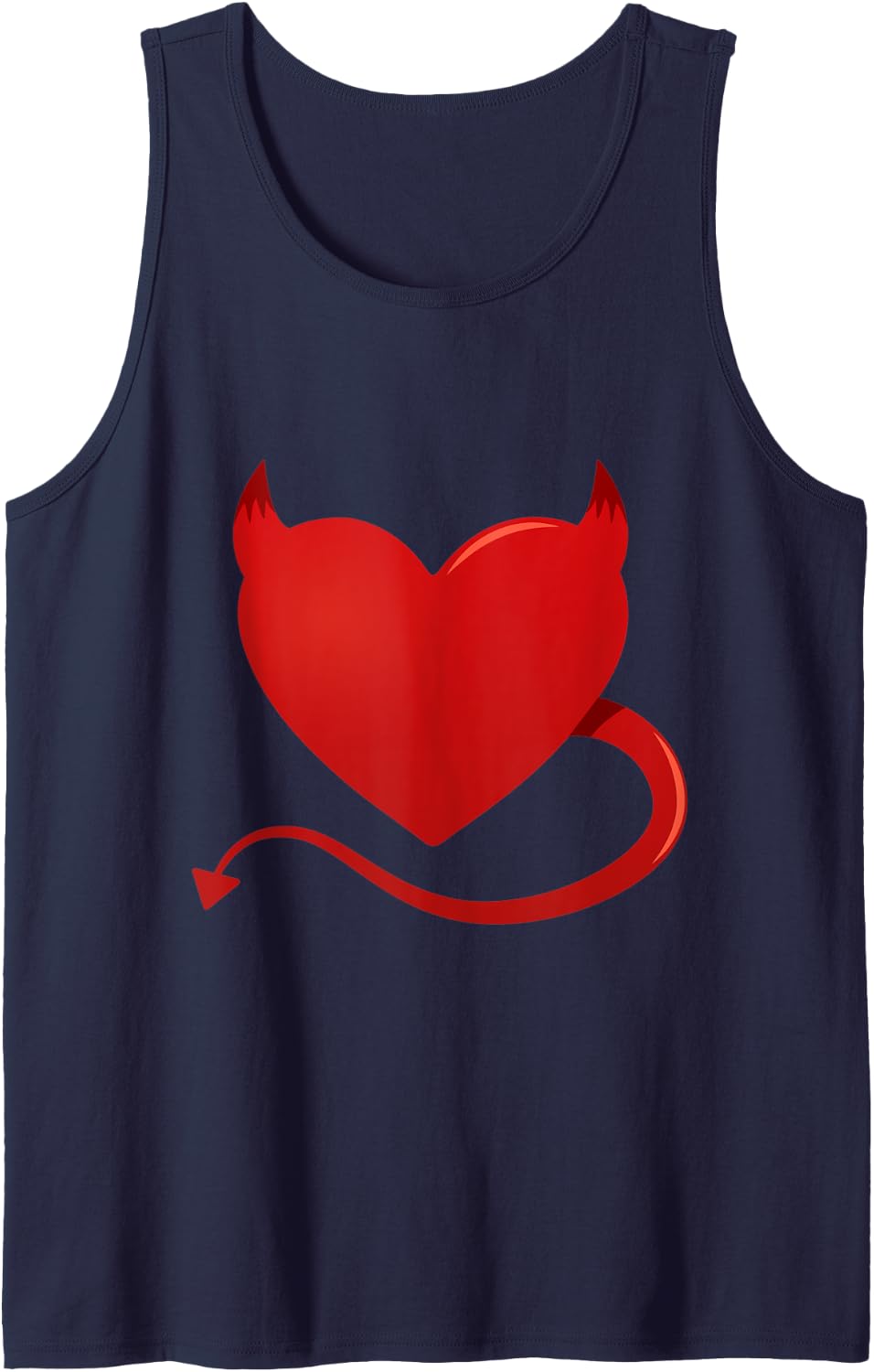 Devil Heart Tank Top - Navy Blue