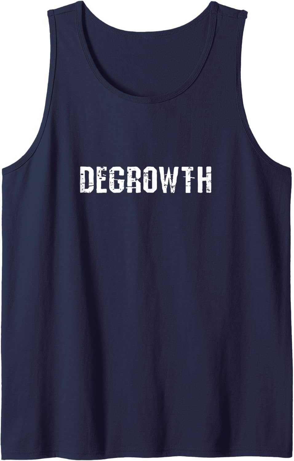 Degrowth Save Our Planet Retro Design Earth Day Sleeveless Tank Top - Navy Blue