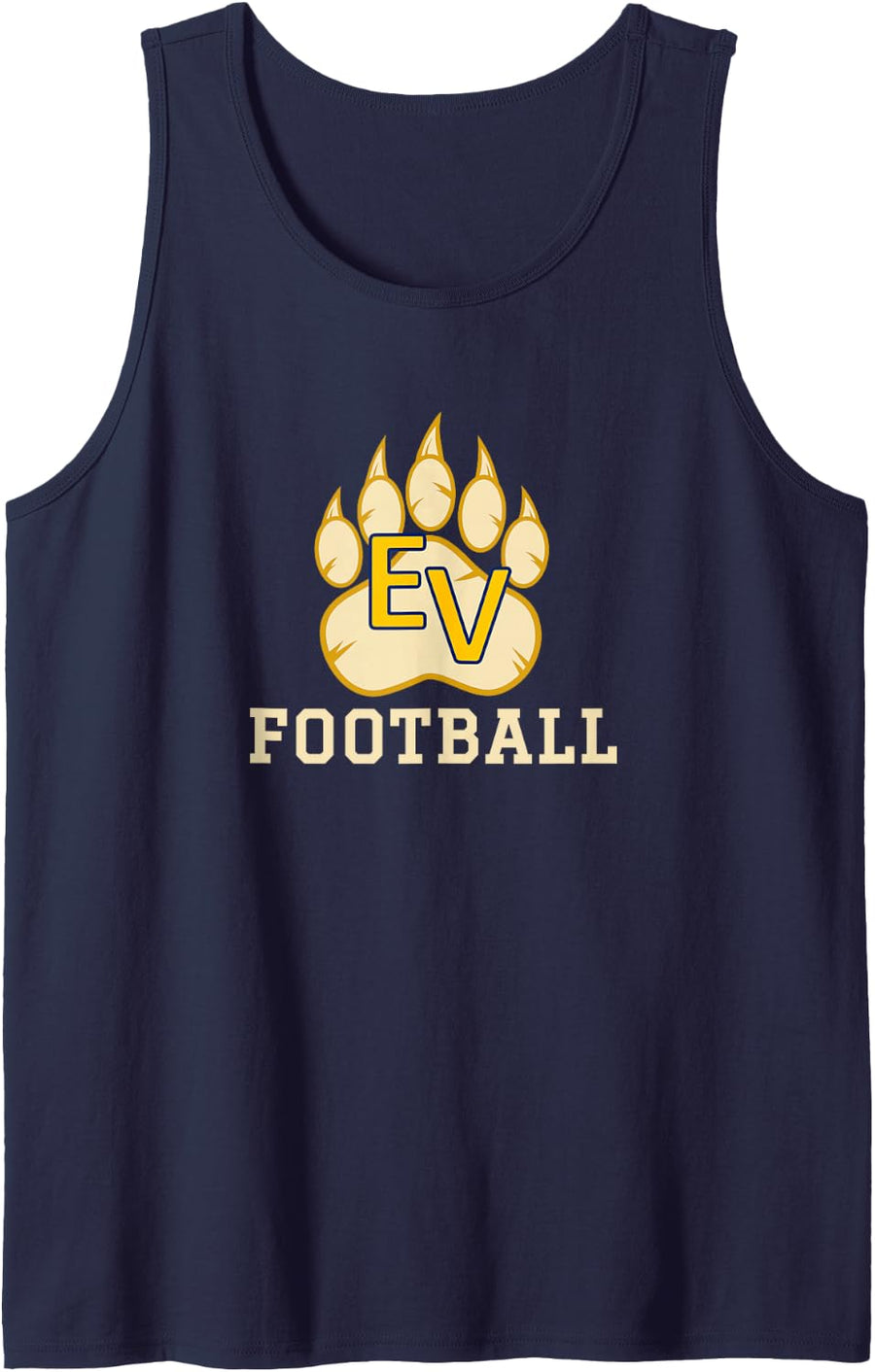 English Valleys Jr-Sr Bears Football Sleeveless Tank Top - Navy Blue