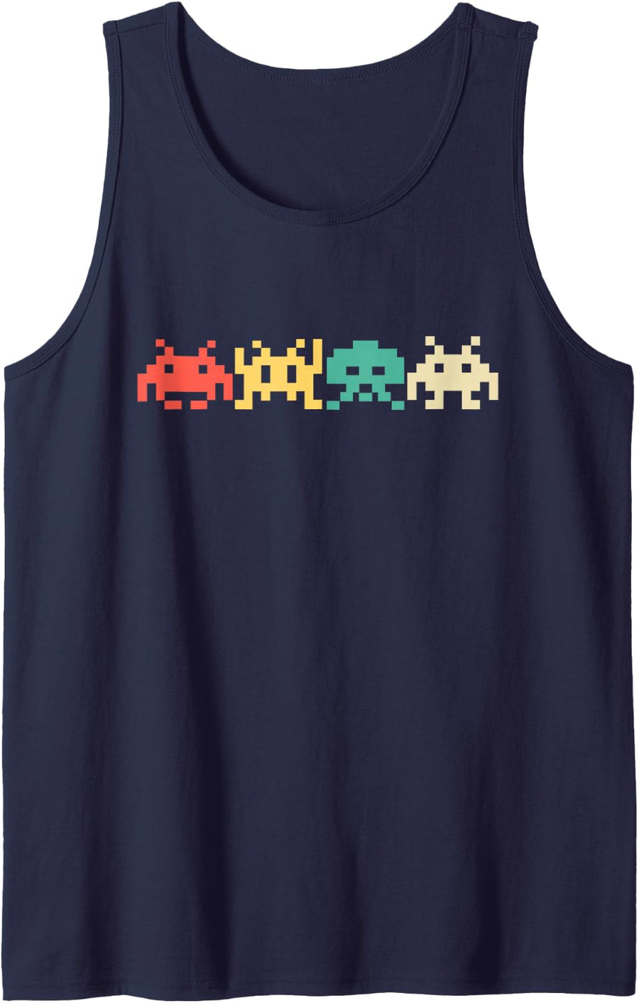 80s Video Game Vintage Retro Arcade Tank Top - Navy Blue