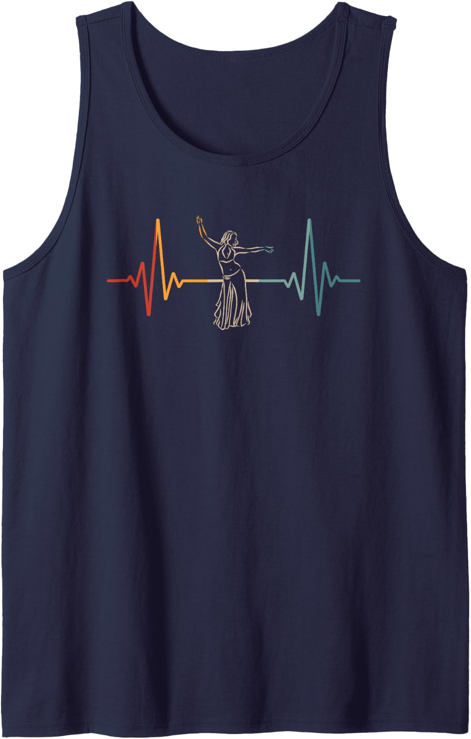 Belly Dancing Heartbeat for Belly Dancer Sleeveless Tank Top - Navy Blue