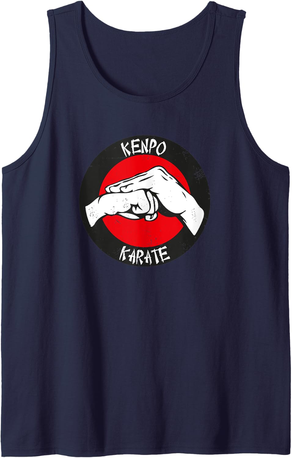 Kenpo Karate Self Defense Martial Arts Fists Tank Top - Navy Blue