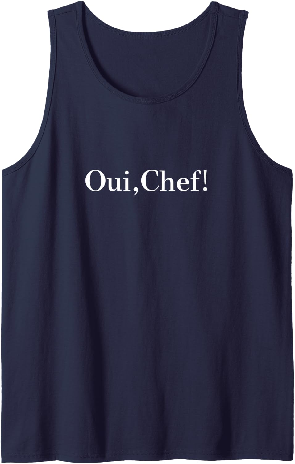 Oui, Chef! Culinary Foodie Sleeveless Tank Top - Navy Blue