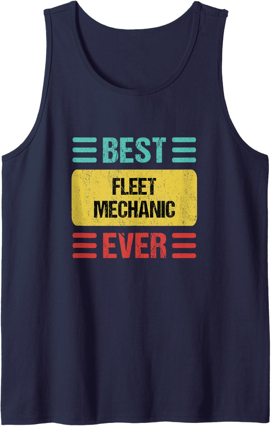 Fleet Mechanic Sleeveless Tank Top - Navy Blue