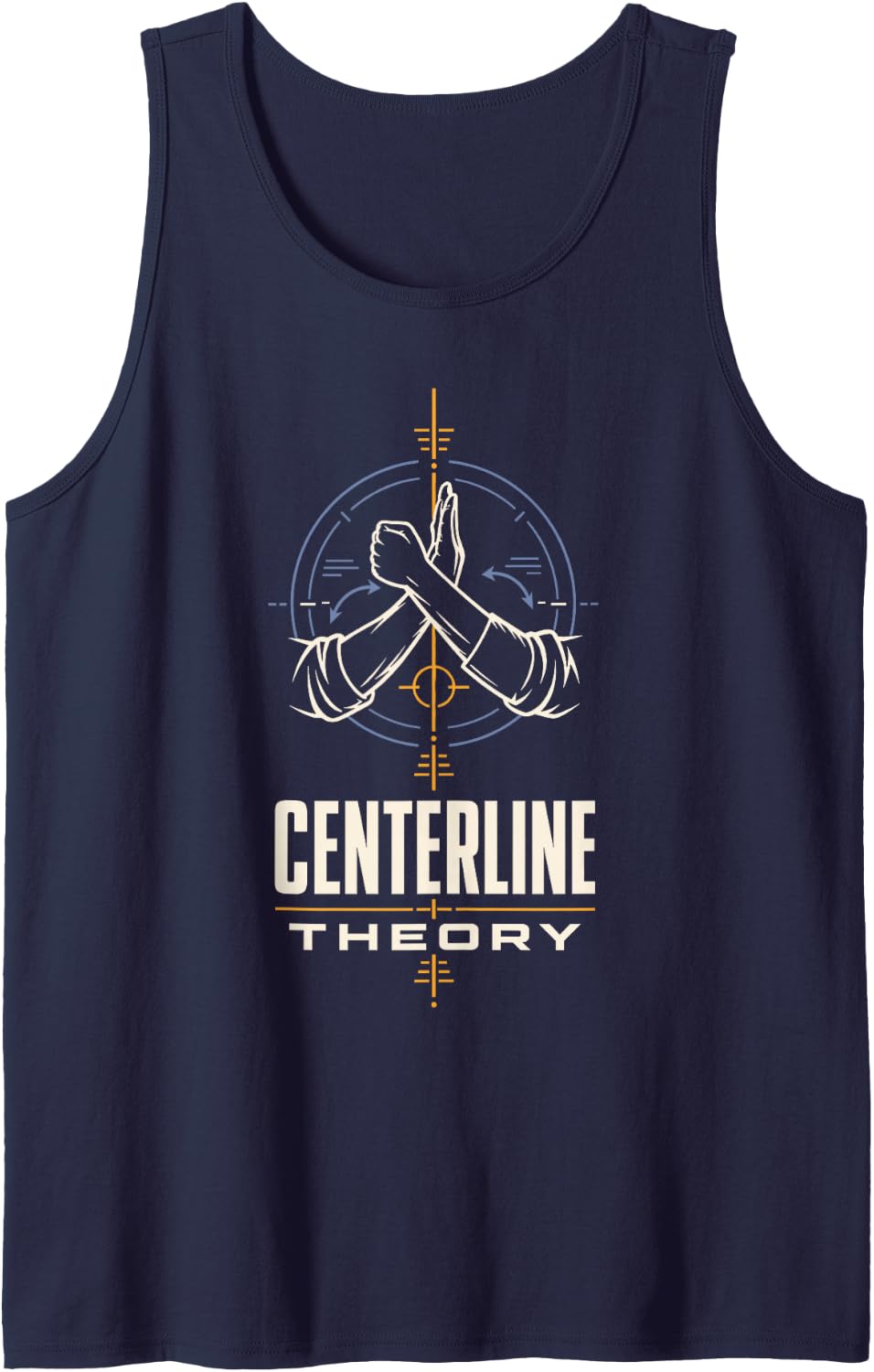 Centerline Theory Martial Arts Wing Chun Sleeveless Tank Top - Navy Blue