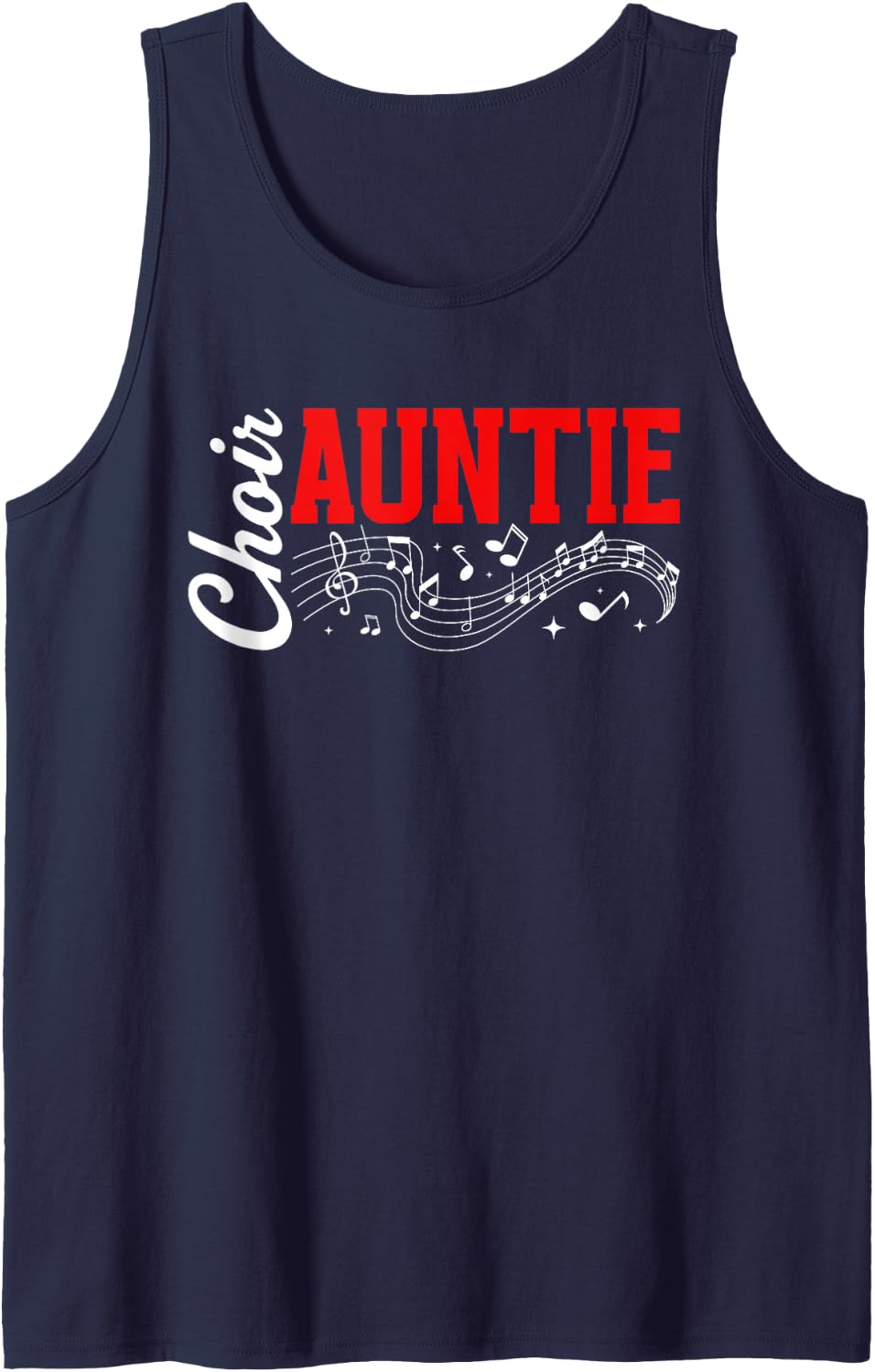 Choir Auntie Choir Aunt of A Choir Member Sleeveless Tank Top - Navy Blue