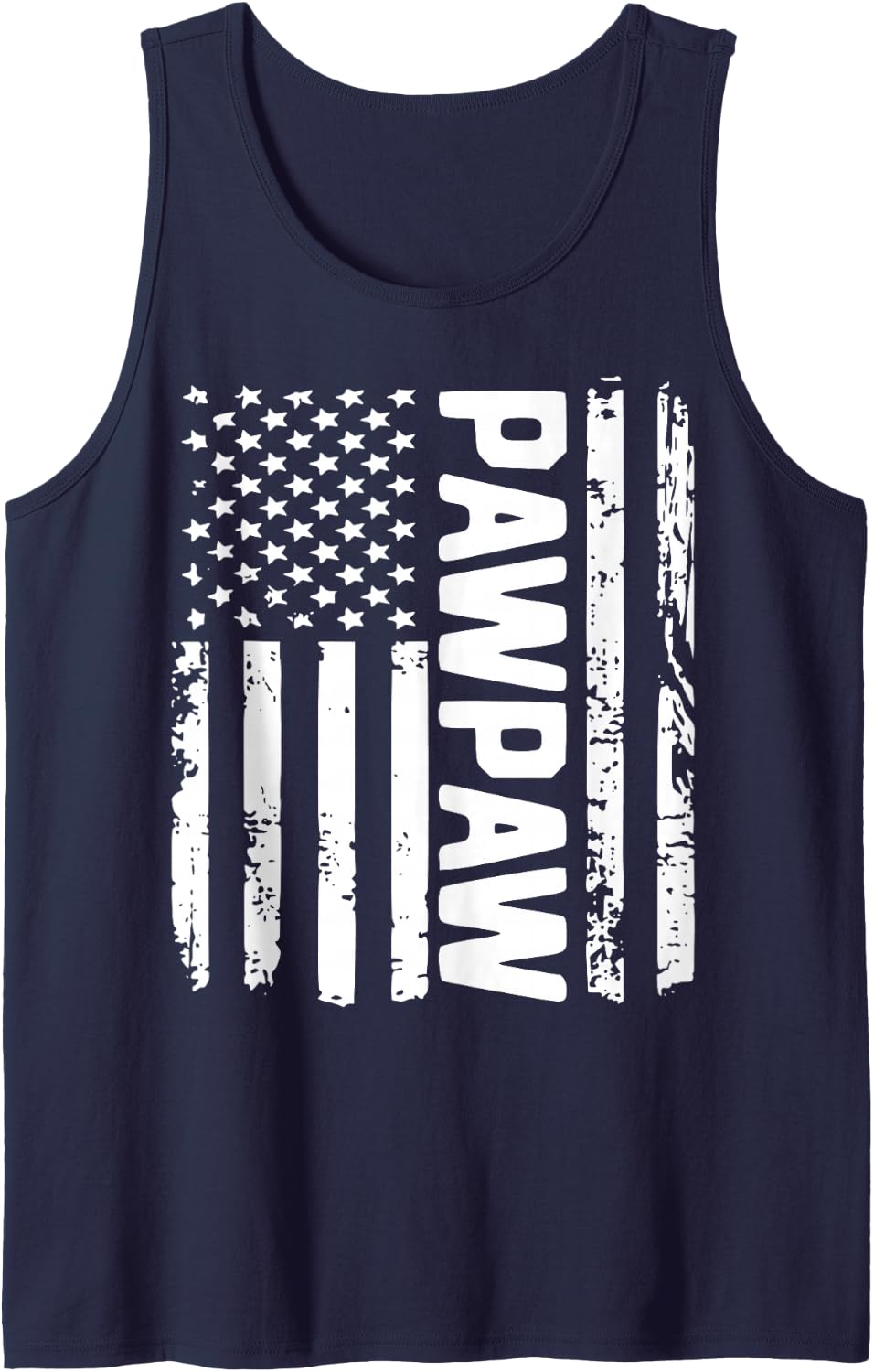 Best Pawpaw Ever Funny Sleeveless Tank Top - Navy Blue