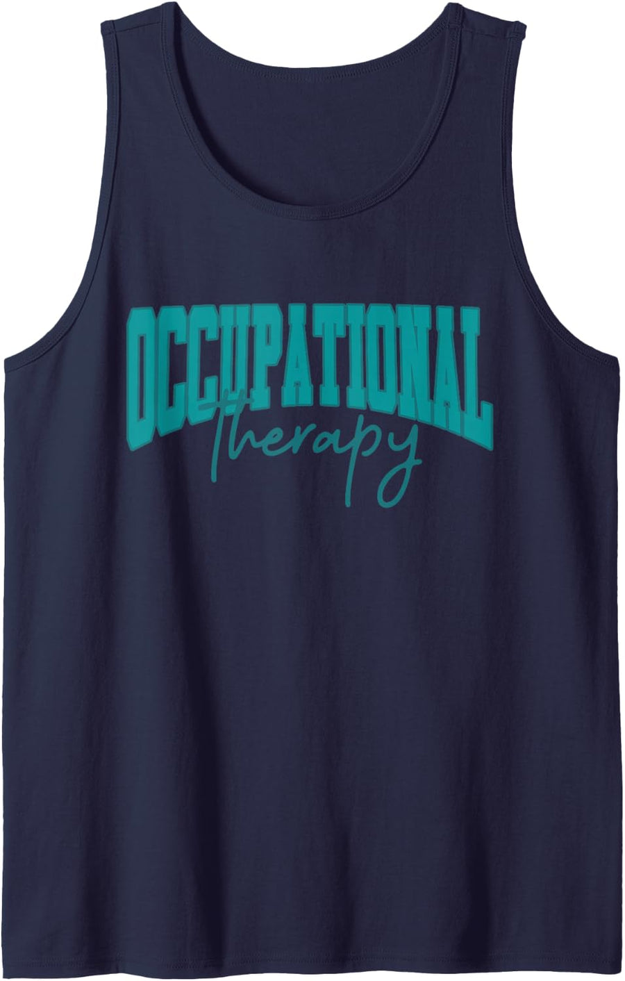 Occupational Therapy Pediatric Therapist OT Month Cute OTA Sleeveless Tank Top - Navy Blue