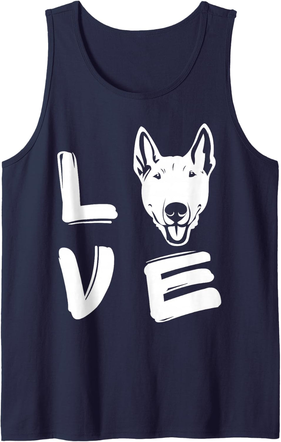 Love Bull Terrier Tank Top - Navy Blue