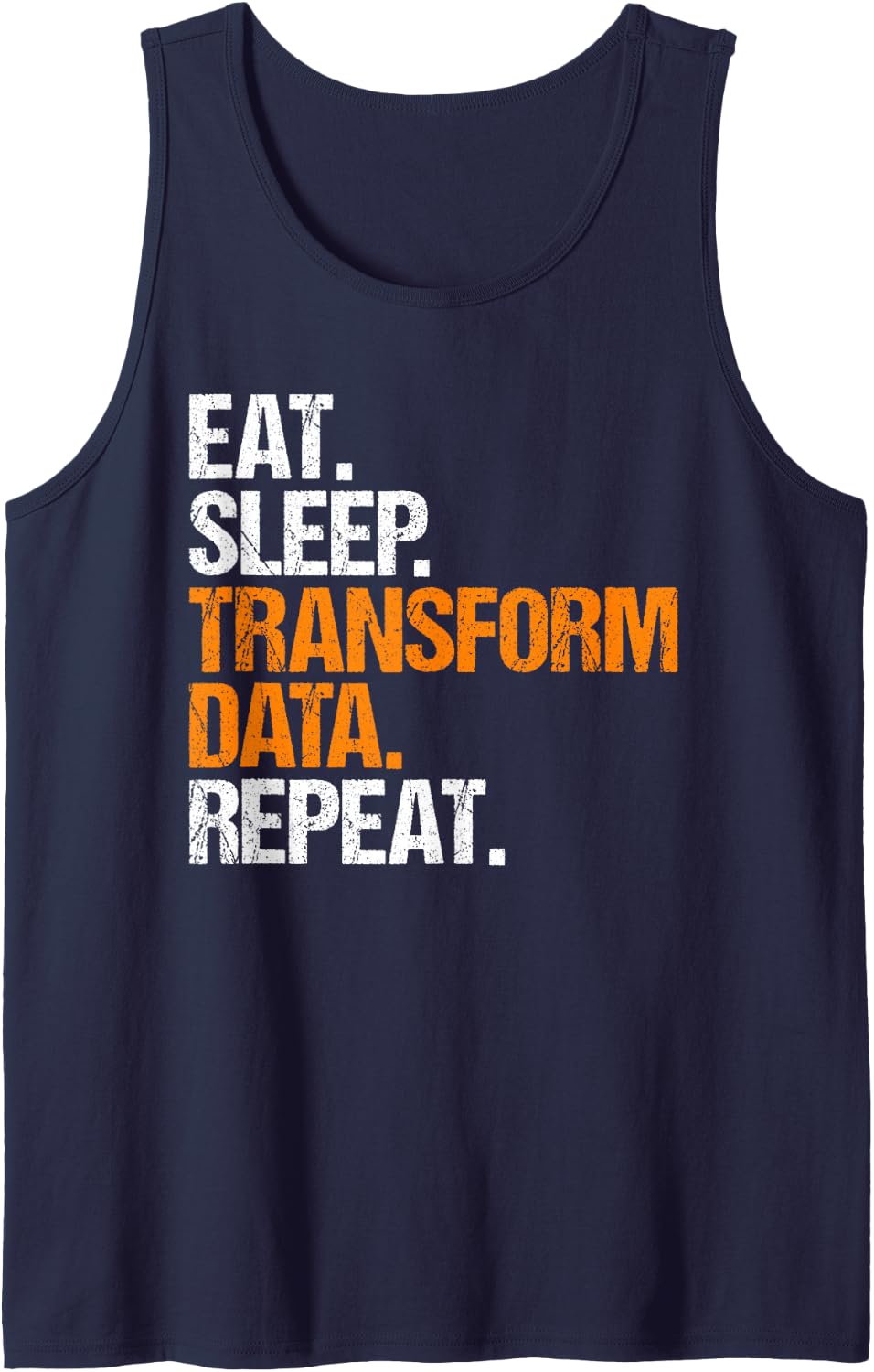 Analytics Engineer Eat Sleep Routine Sleeveless Tank Top - Navy Blue
