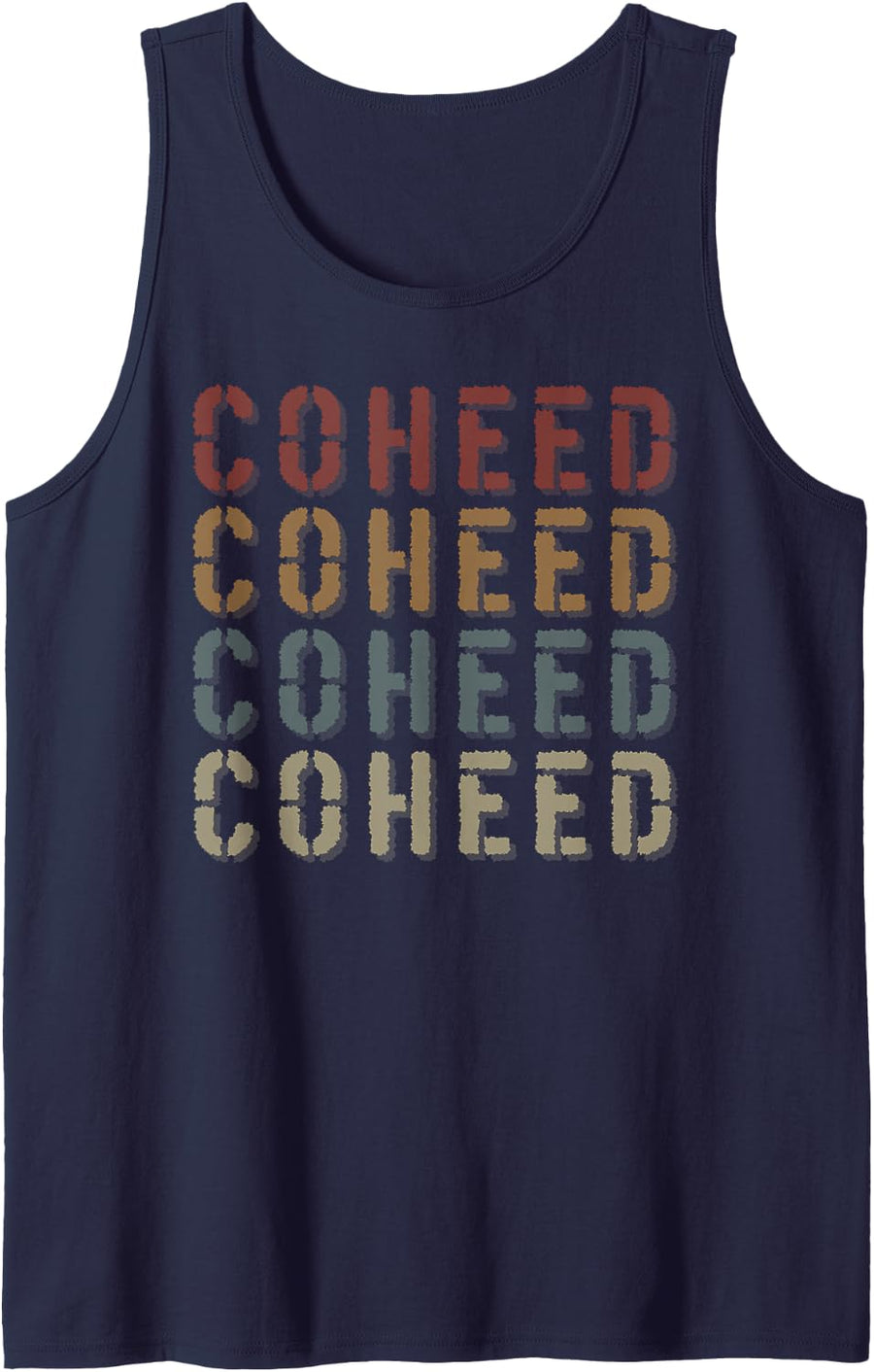 Vintage Style Coheed First Name Funny Love Heart Coheed Sleeveless Tank Top - Navy Blue