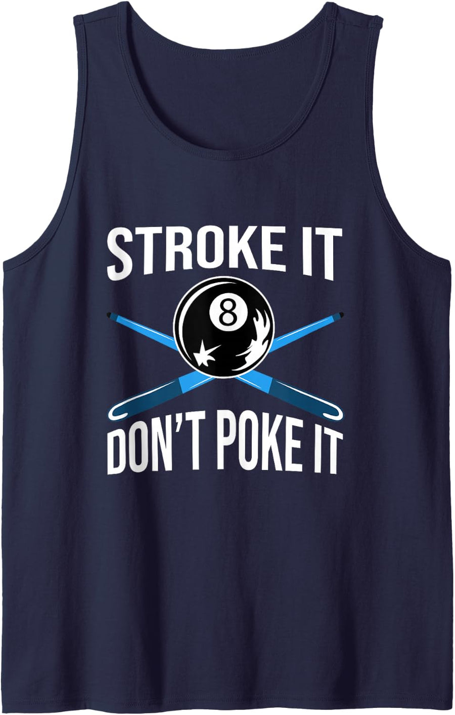 Funny Pool Player - Billard 8-Ball Tank Top - Navy Blue
